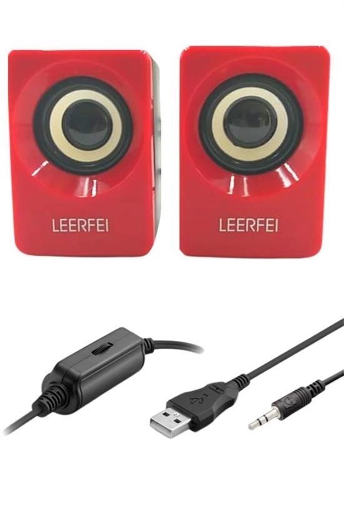 Tbl Dekor® N62 1+1 Multimedia USB ve Jacklı Mini Hoparlör Yüksek Stereo Ses Sistemi