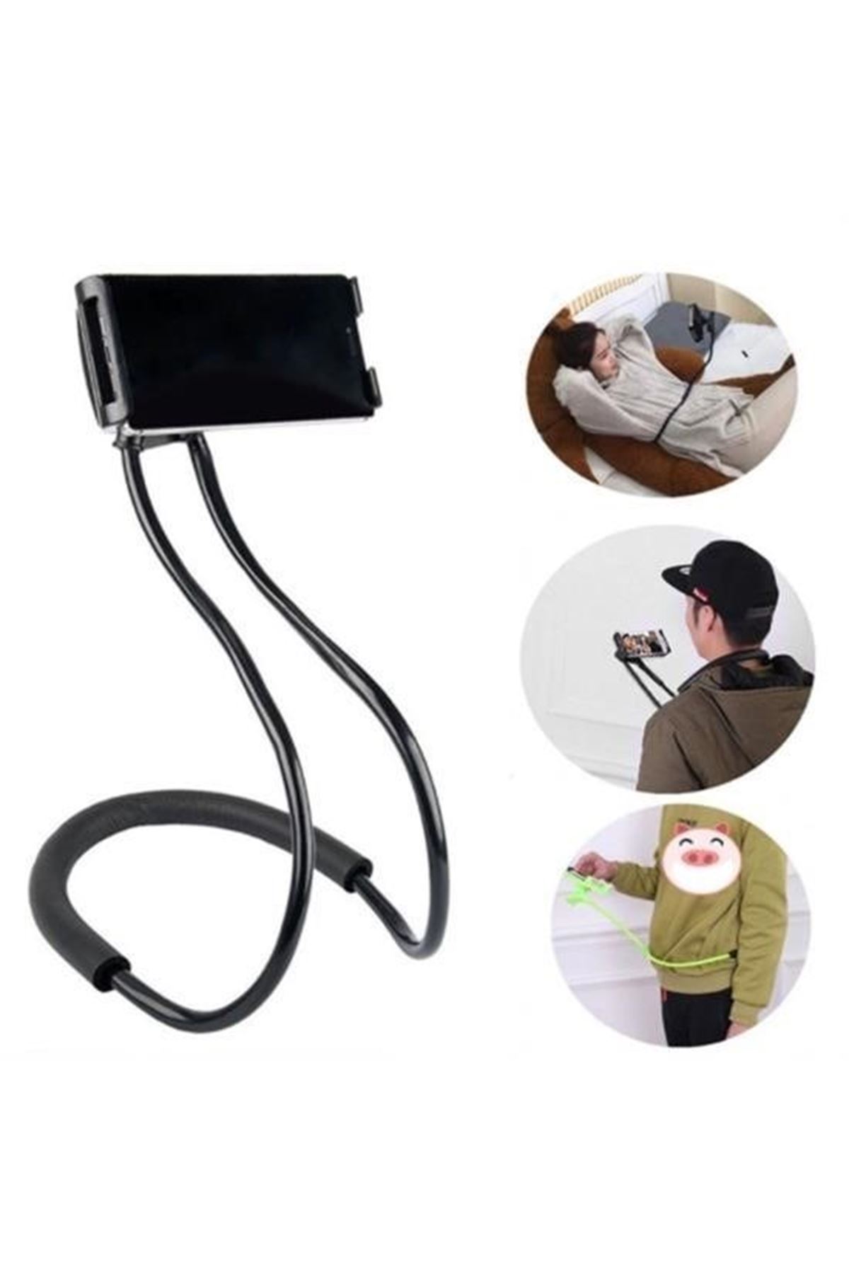 Tbl Dekor® Boyuna Asılan Ergonomik 360 Derece Cep Telefonu Tutucu Stand