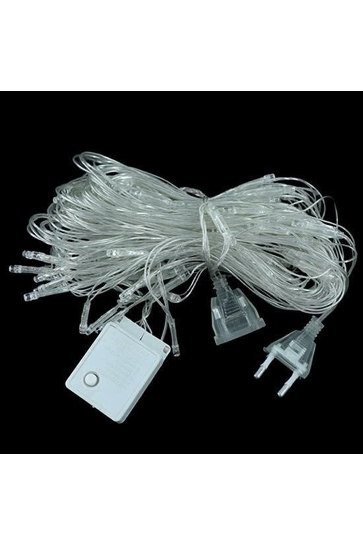 Tbl Dekor® 1x2 Metre Dekoratif File Ağ Perde 192 LED 8 Animasyonlu Farklı Işık Modu RGB Fişli