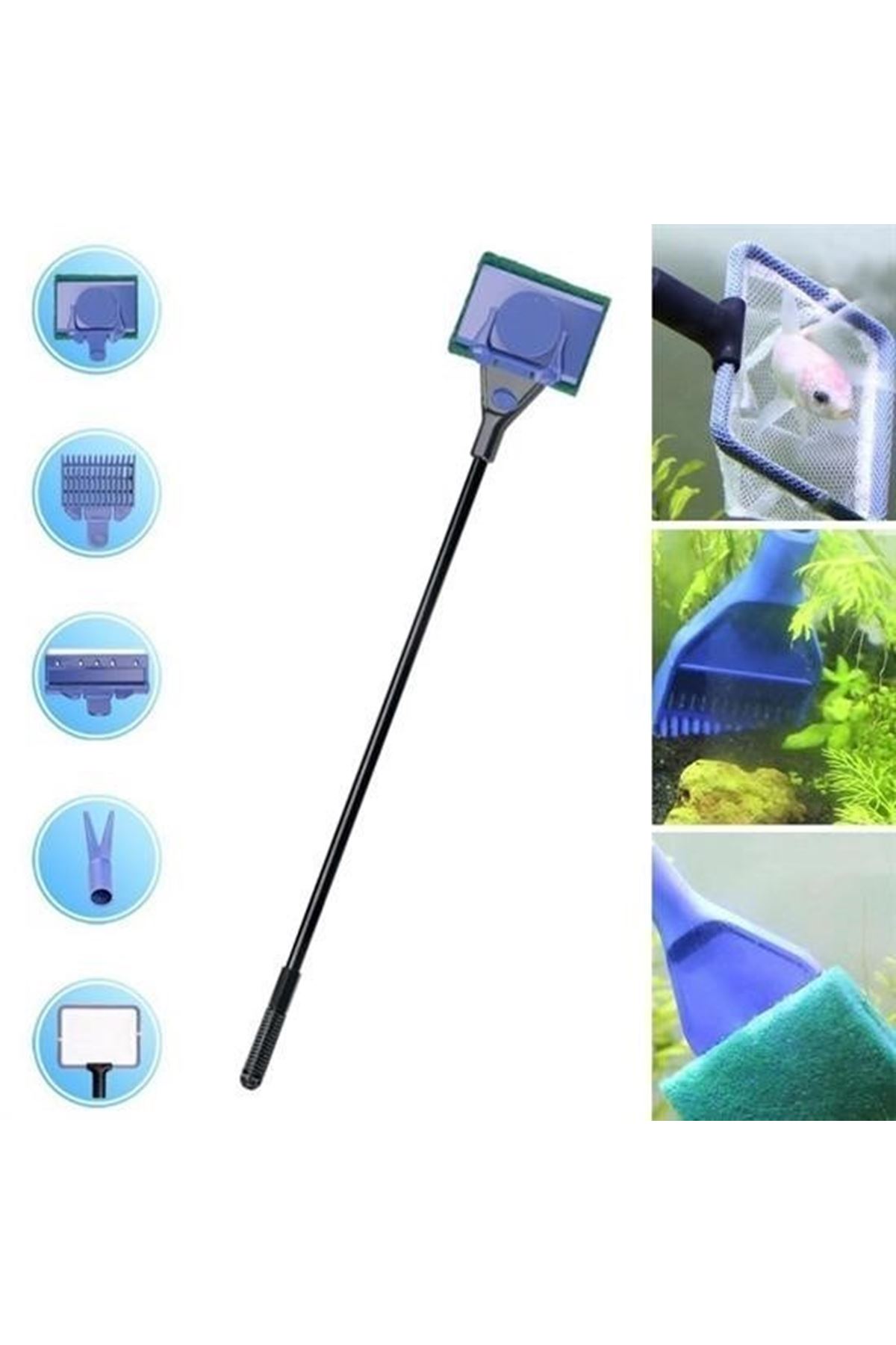 Tbl Dekor® 5 in 1 Akvaryum Tankı Temizleme Seti Akvaryum Balığı Bakım Seti