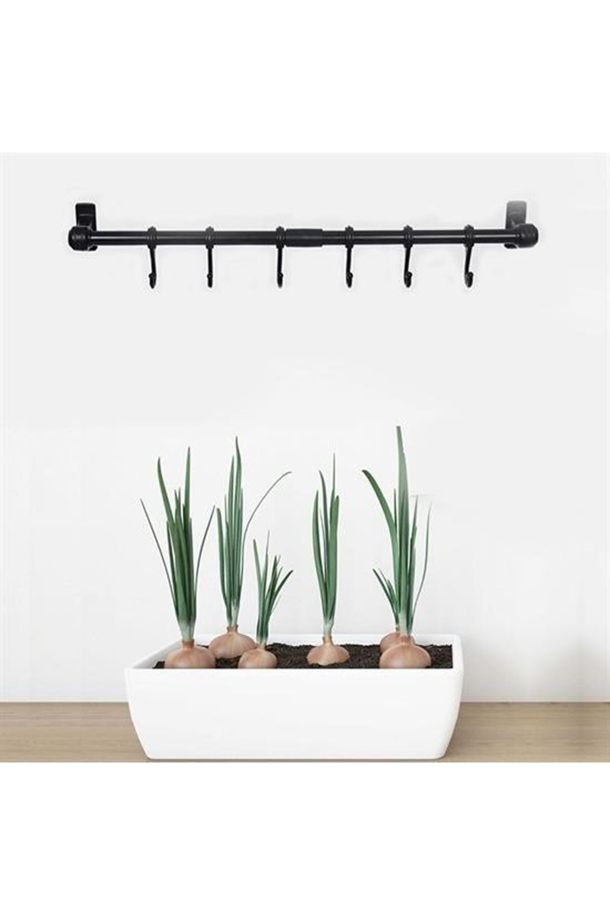 Tbl Dekor® Duvara Monte Edilen 6 Kancalı Dekor Kaşıklık ve Kupa Askısı