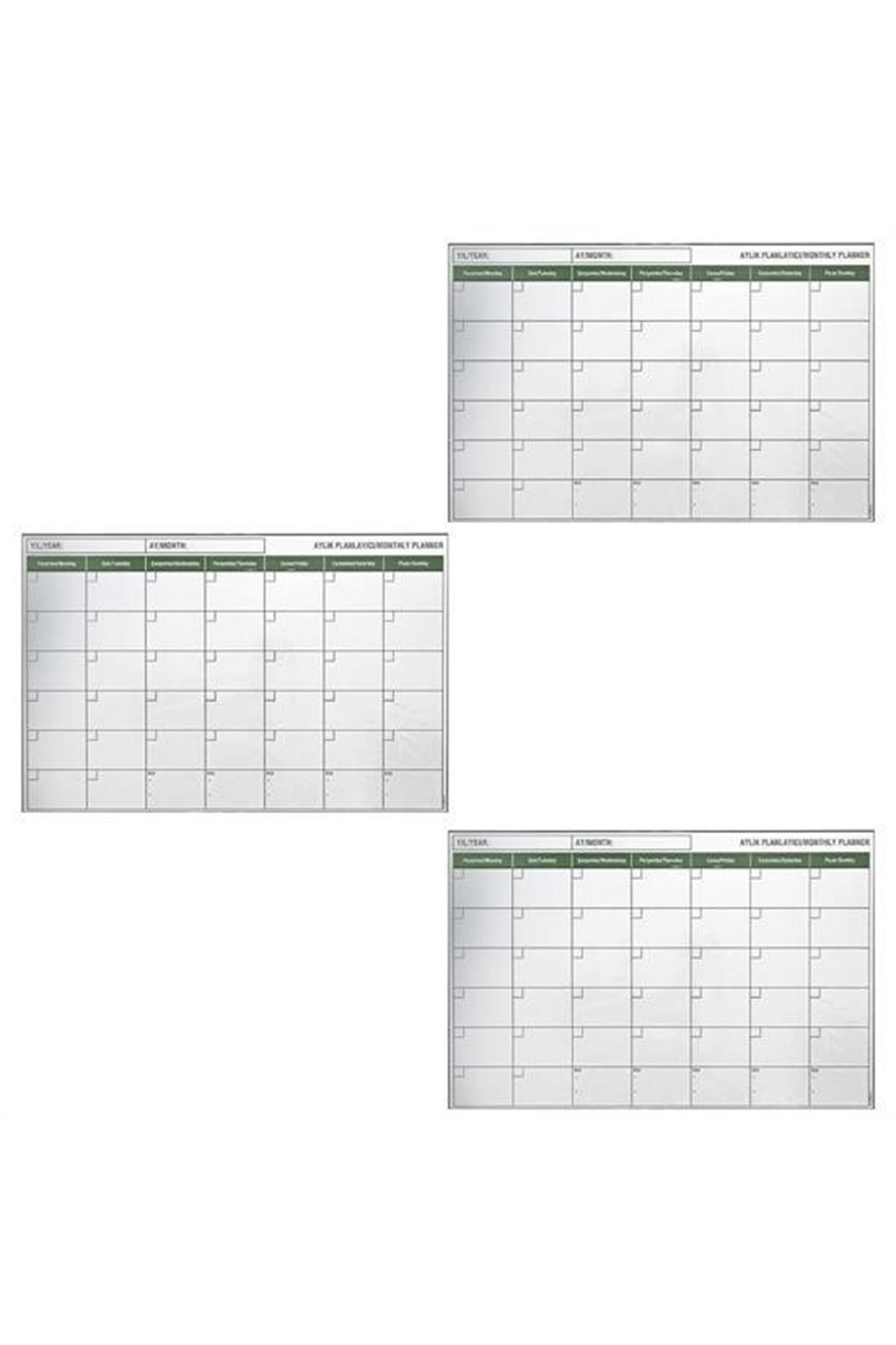 Tbl Dekor® Manyetik Yapışkanlı Bir Aylık Program Planlayıcı Takvim 85x56 cm