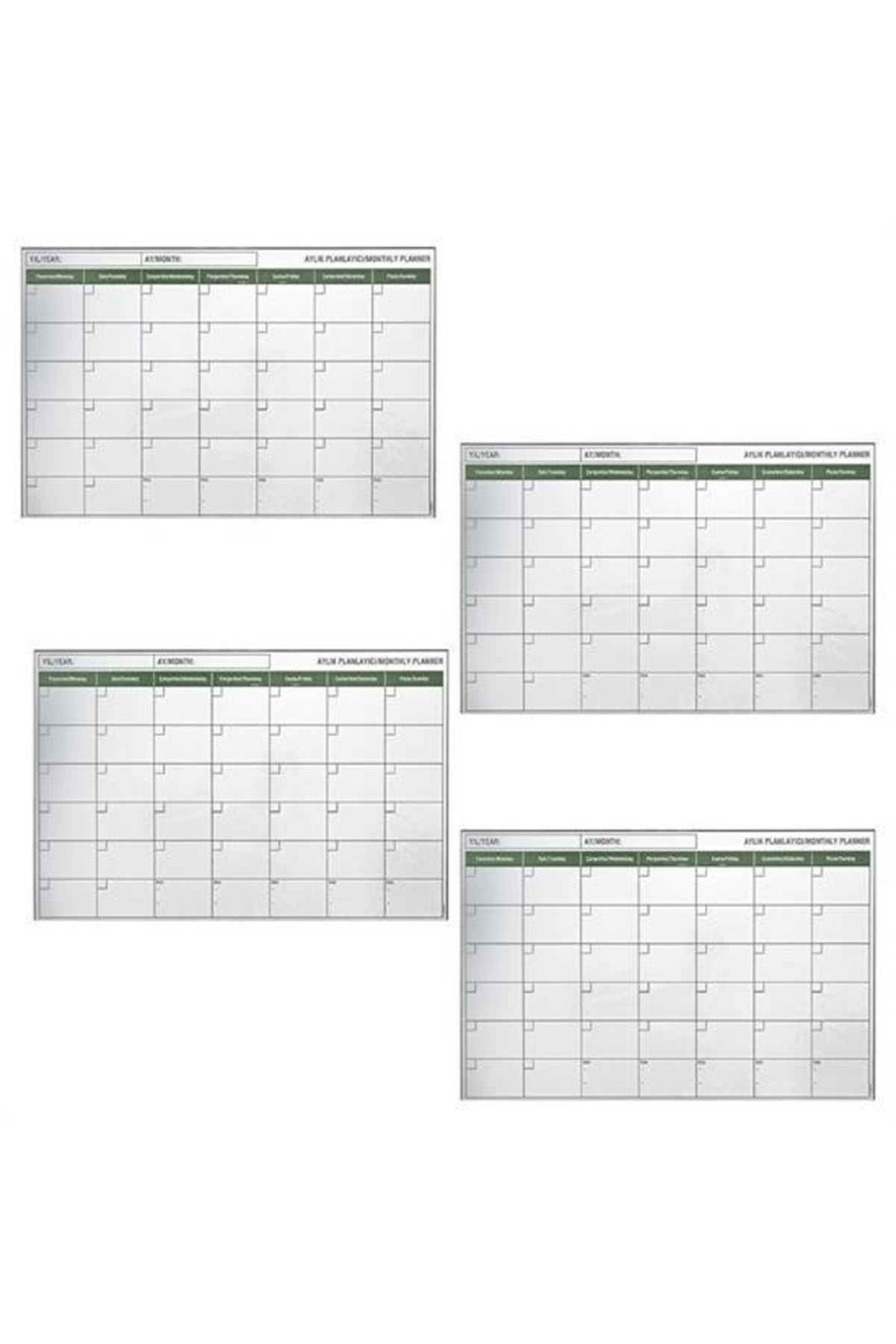 Tbl Dekor® Manyetik Yapışkanlı Bir Aylık Program Planlayıcı Takvim 85x56 cm