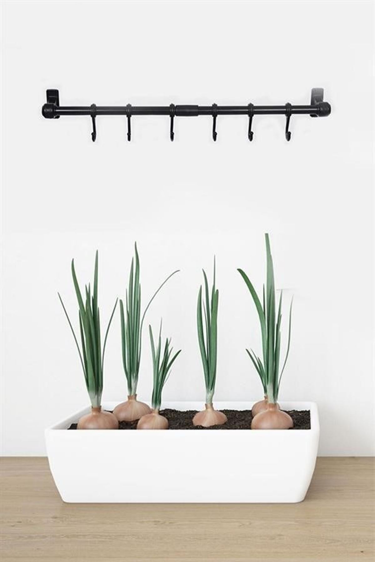 Tbl Dekor® Duvara Monte Edilen 6 Kancalı Dekor Kaşıklık ve Kupa Askısı