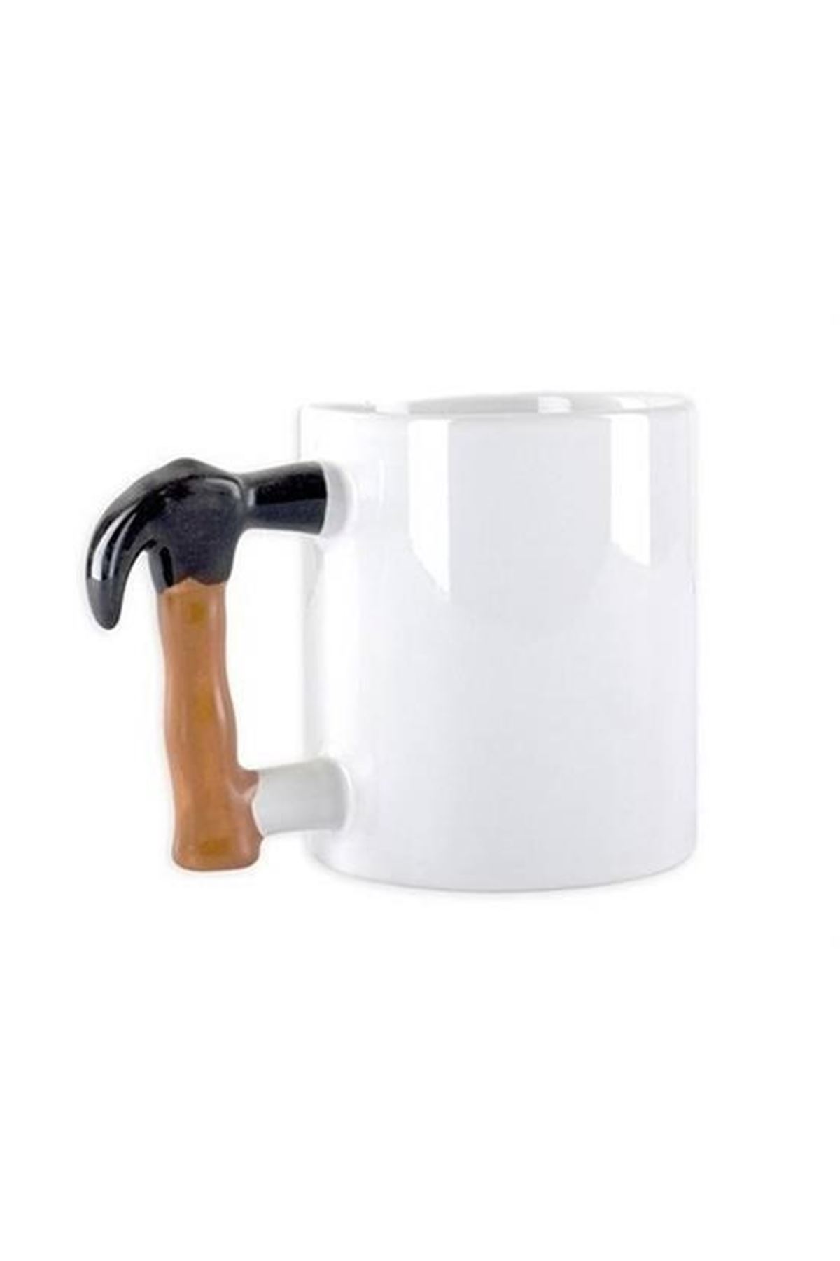 Tbl Dekor® İlginç Hediyelik Çekiç Kulplu Tasarımlı Seramik Kupa Bardağı