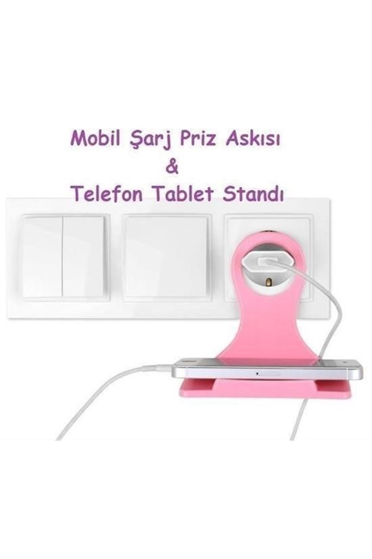 Tbl Dekor® Universal Mobil Şarj Priz Askısı ve Telefon Tablet  Tutucu Stand