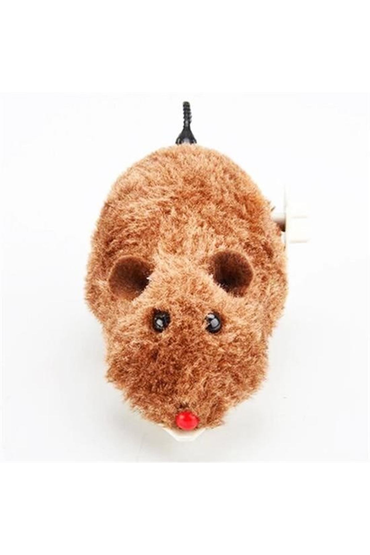 Tbl Dekor® Kurmalı Kedi Eğitim Oyuncağı Tüylü Peluş Fare Yakalama İnteraktif Sevimli Eğlenceli Oyuncak