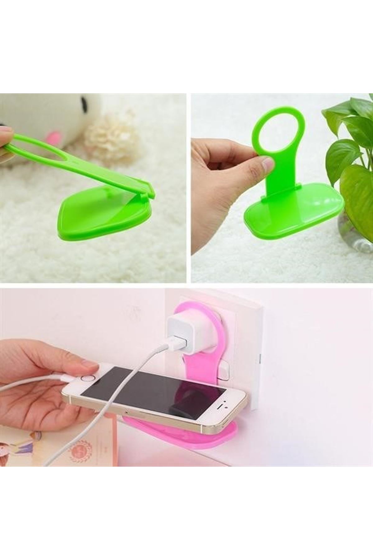 Tbl Dekor® Universal Mobil Şarj Priz Askısı ve Telefon Tablet  Tutucu Stand
