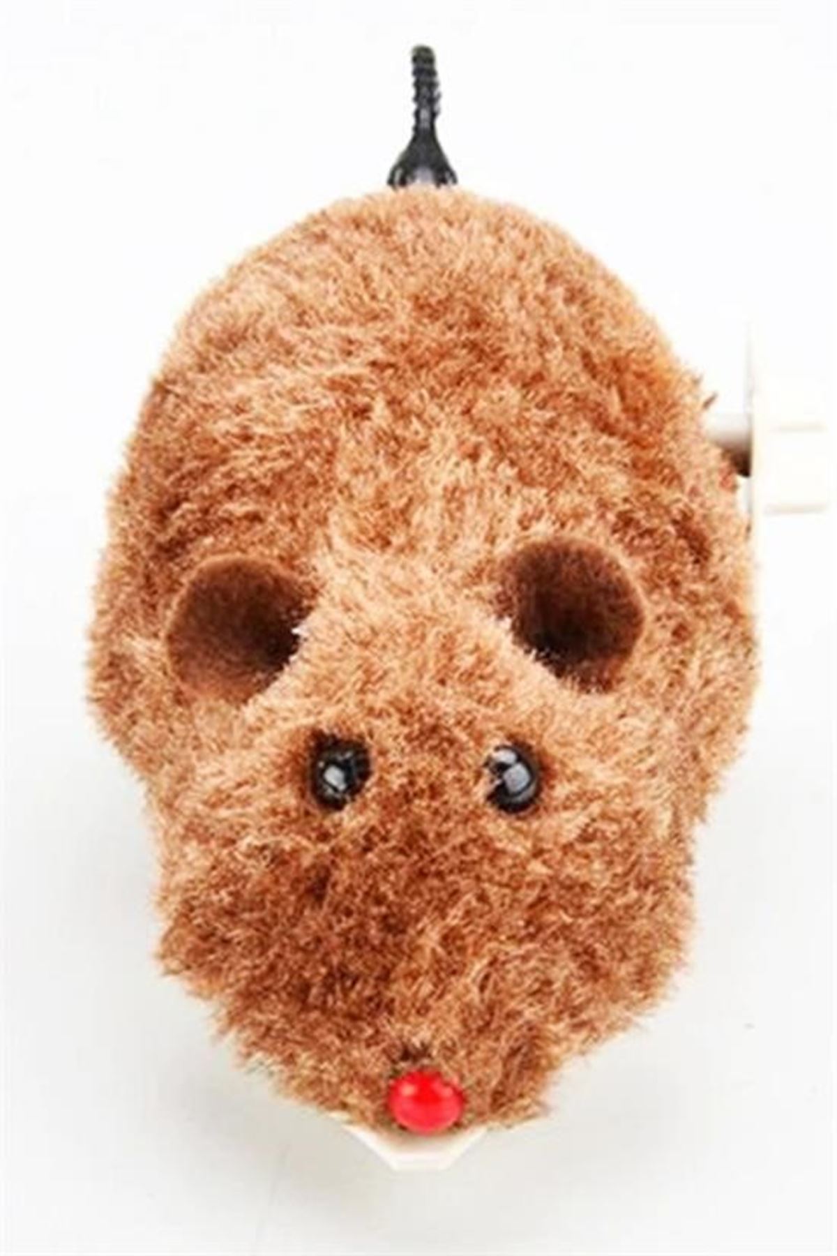 Tbl Dekor® Kurmalı Kedi Eğitim Oyuncağı Tüylü Peluş Fare Yakalama İnteraktif Sevimli Eğlenceli Oyuncak