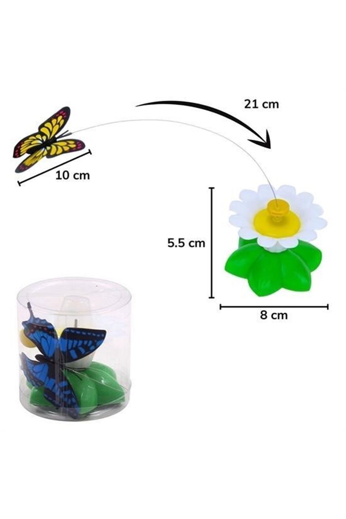 Tbl Dekor® Hareketli Dönen Kelebek - Kedi Oyuncağı ( Pille Çalışır)
