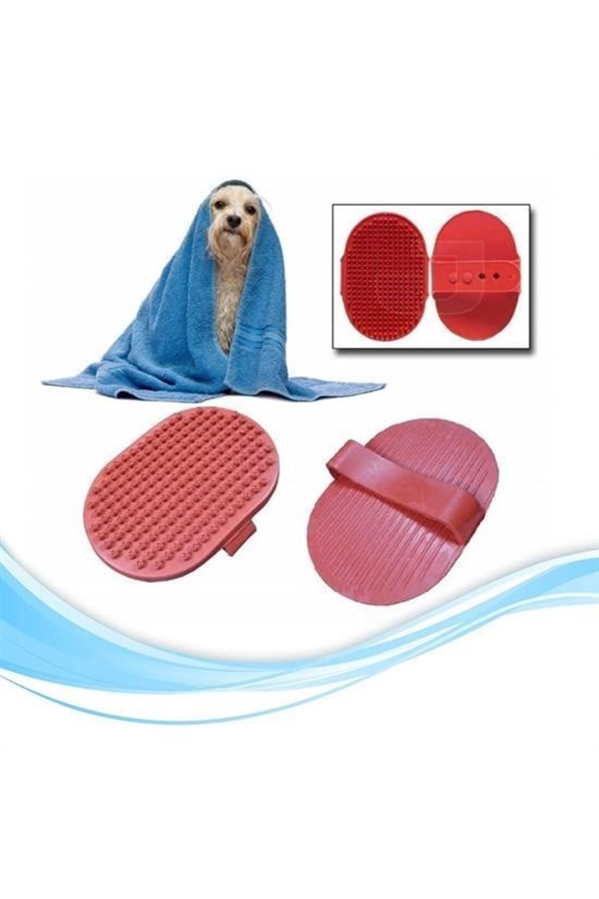 Tbl Dekor® Ergonomik Masajlı Evcil Hayvan Kedi Köpek Yıkama Fırçası Aparatı