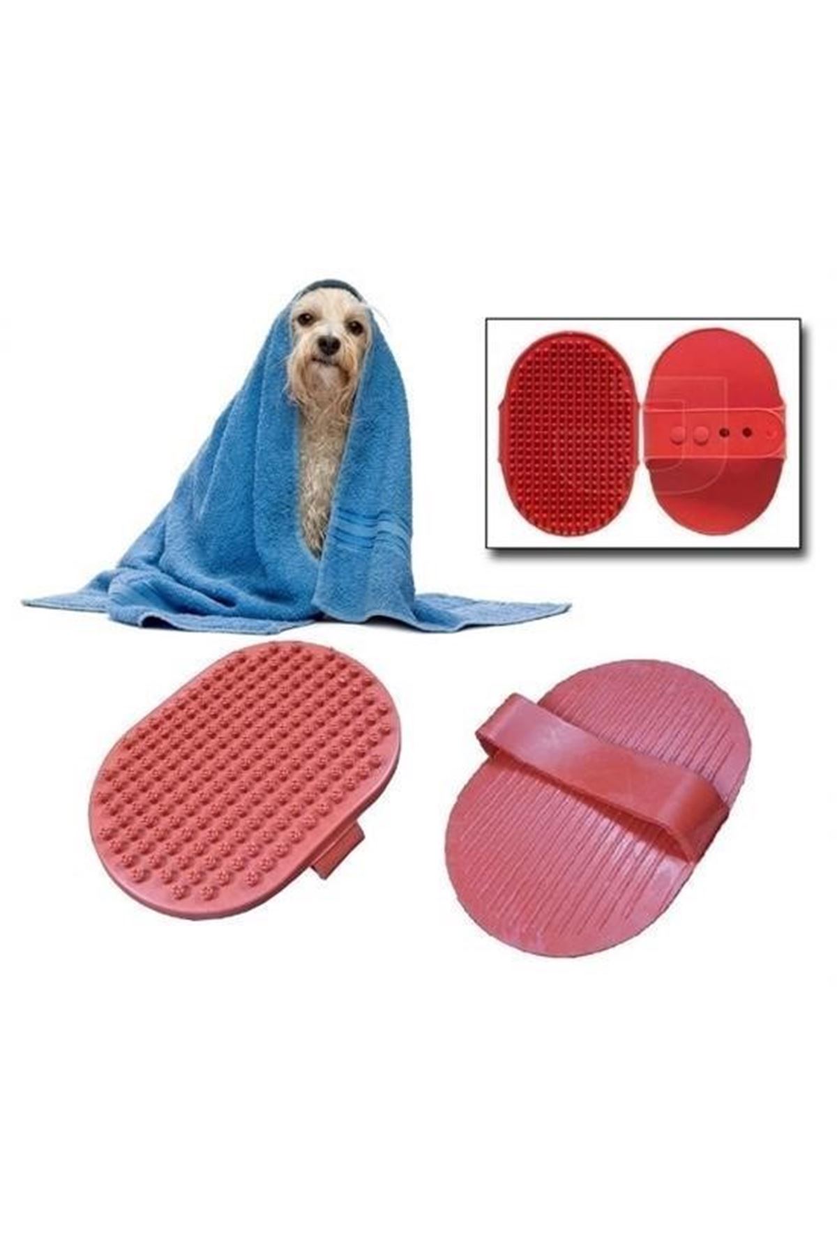 Tbl Dekor® Ergonomik Masajlı Evcil Hayvan Kedi Köpek Yıkama Fırçası Aparatı