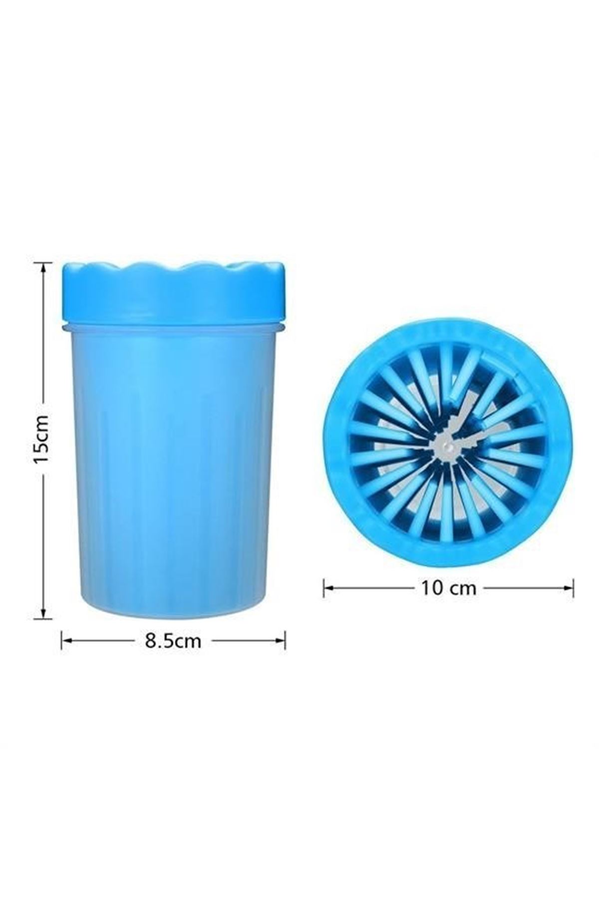 Tbl Dekor® Silikon Jel Fırçalı Kedi Köpek Pati Ayak Yıkama Temizleme Kovası (Küçük)