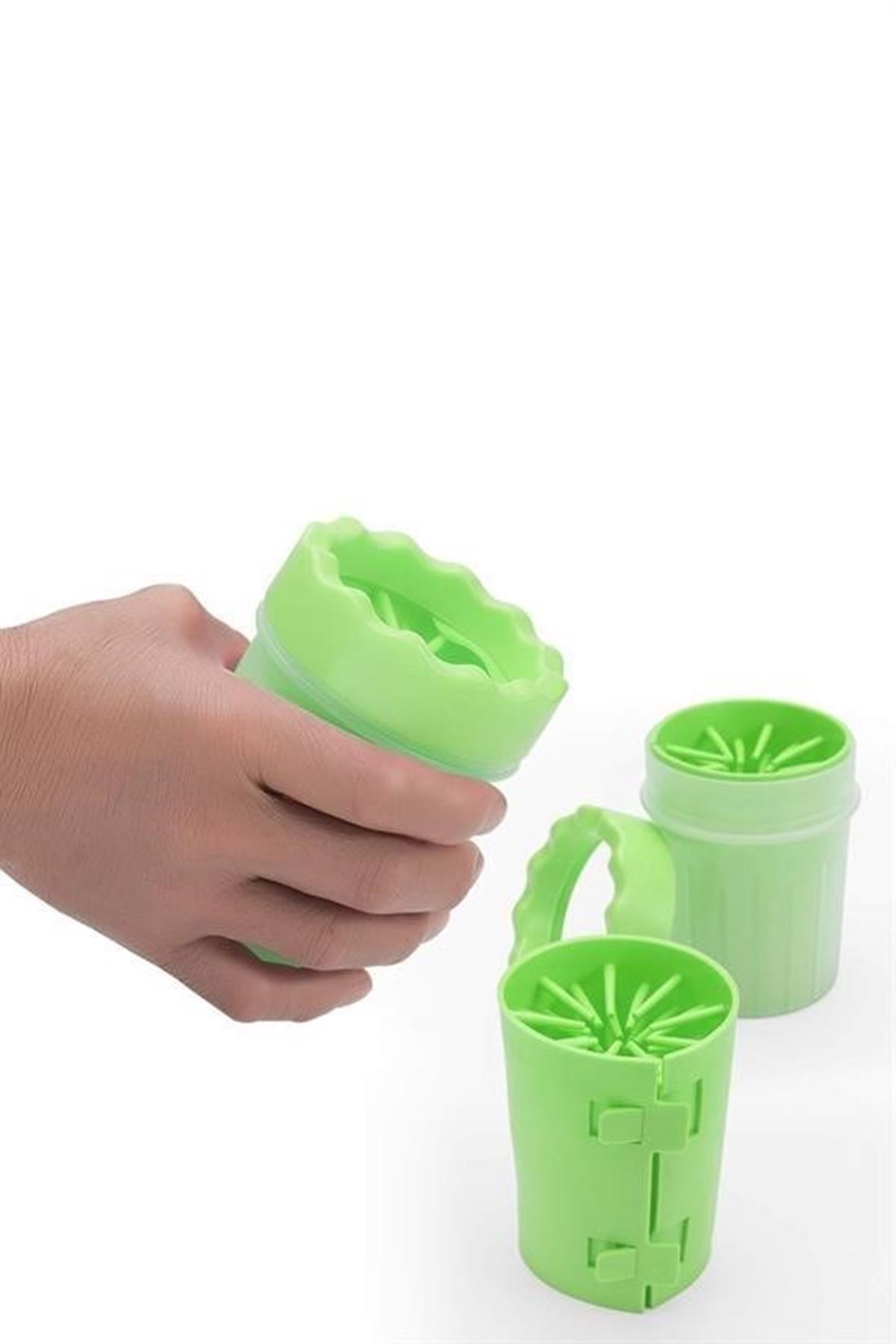 Tbl Dekor® Silikon Jel Fırçalı Kedi Köpek Pati Ayak Yıkama Temizleme Kovası (Küçük)