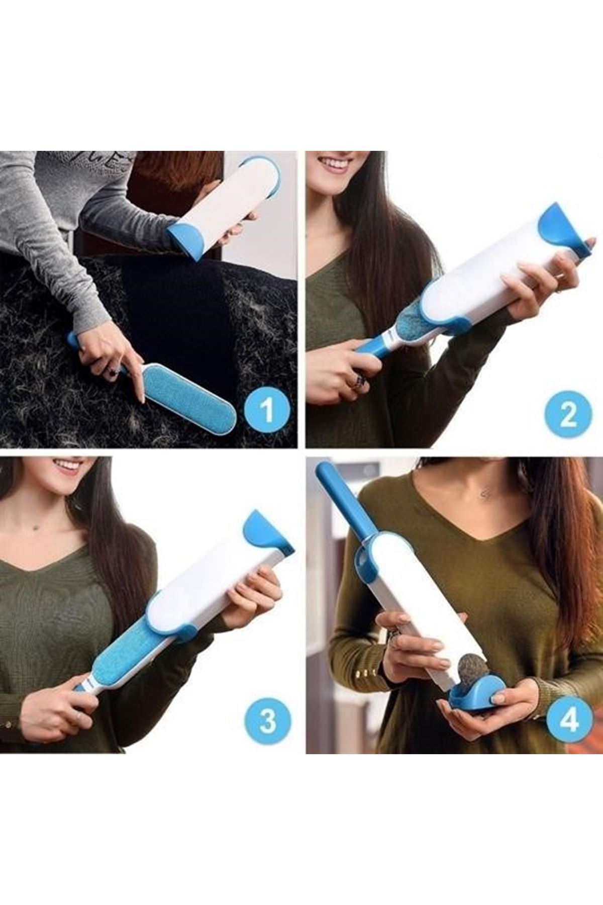 Tbl Dekor® 2Li Set Kıl Tüy Toplayıcı Kendinden Temizlemeli Tarak