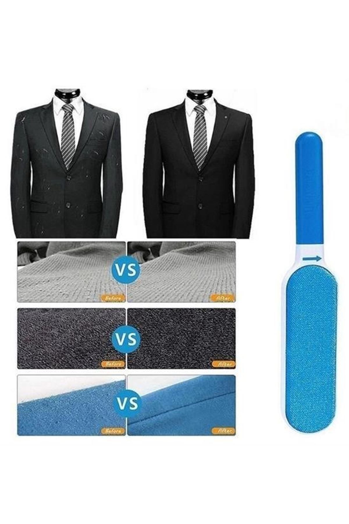 Tbl Dekor® 2Li Set Kıl Tüy Toplayıcı Kendinden Temizlemeli Tarak