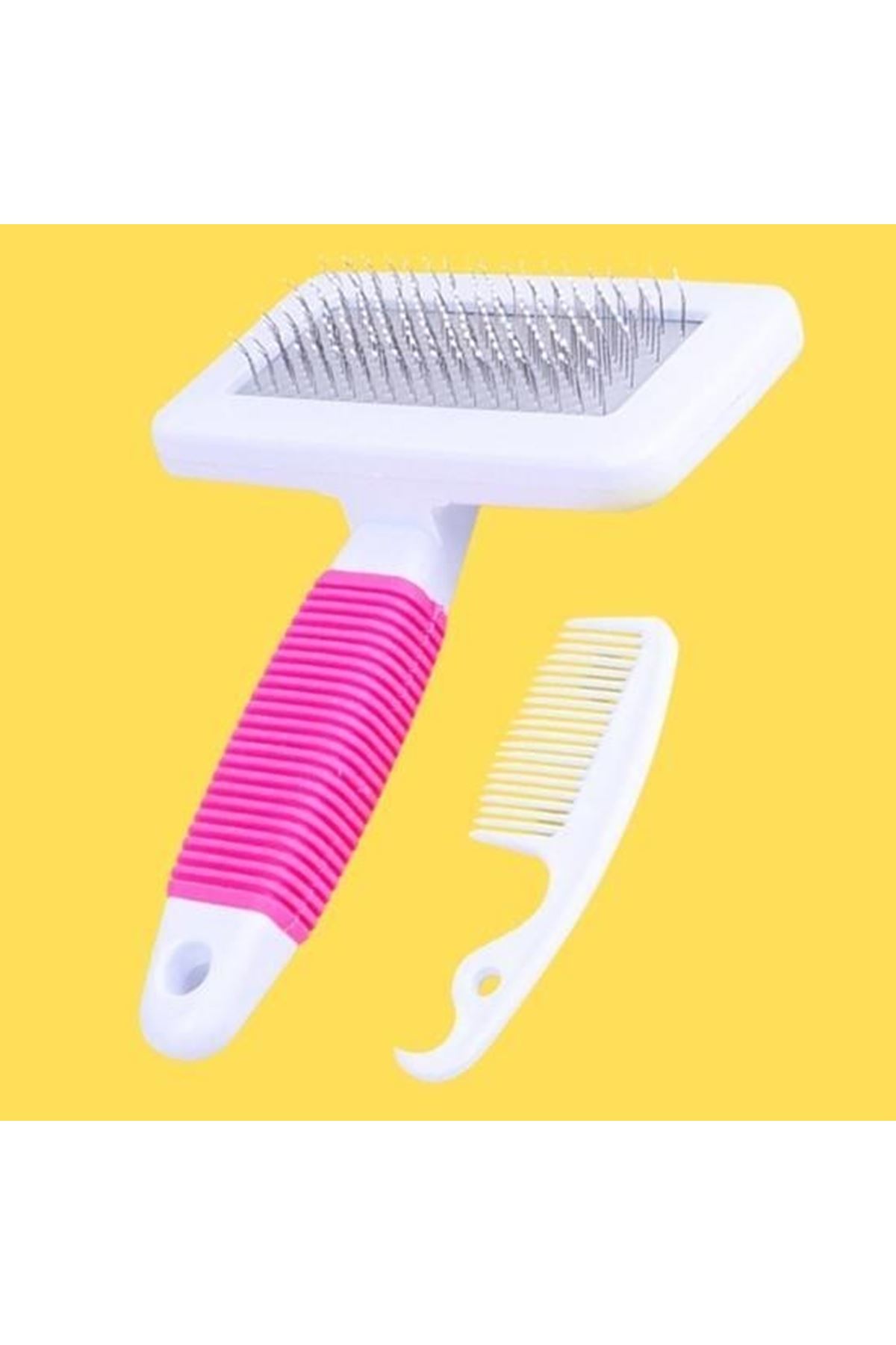 Tbl Dekor® Kedi Köpek Telli Küçük Boy Tüy Bakım Seti Evcil Hayvan Tarama Fırçası