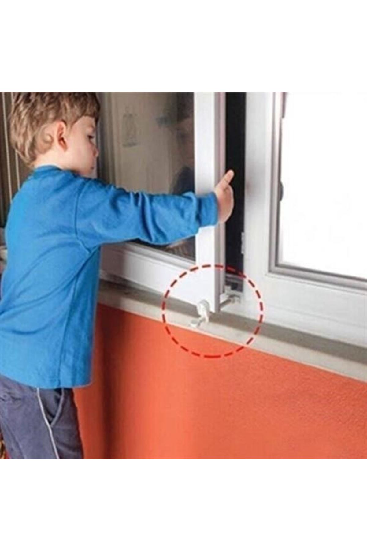 Tbl Dekor® Bebek Çocuk Evcil Hayvan Güvenlik Ayarlanabilir Koruyucu Pencere Havalandırma Kilidi