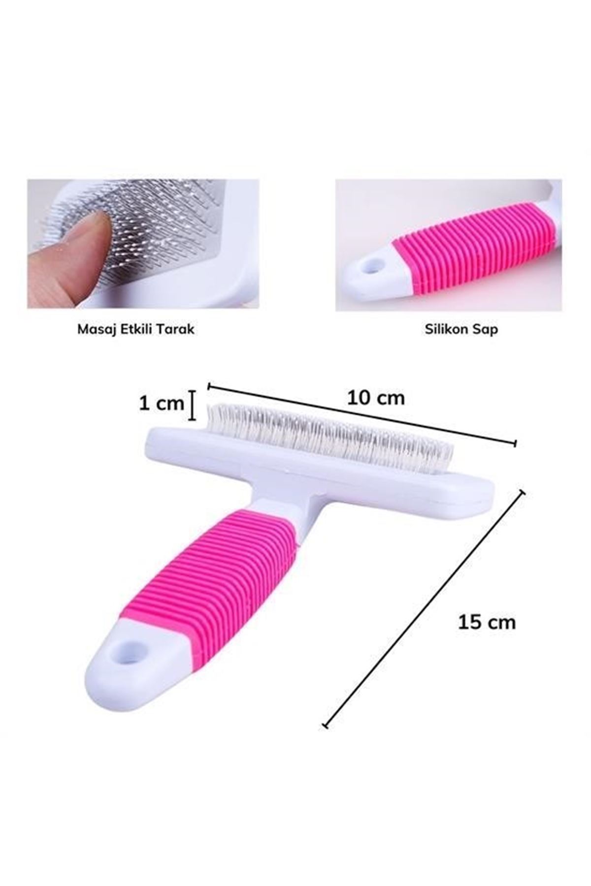 Tbl Dekor® Kedi Köpek Telli Küçük Boy Tüy Bakım Seti Evcil Hayvan Tarama Fırçası