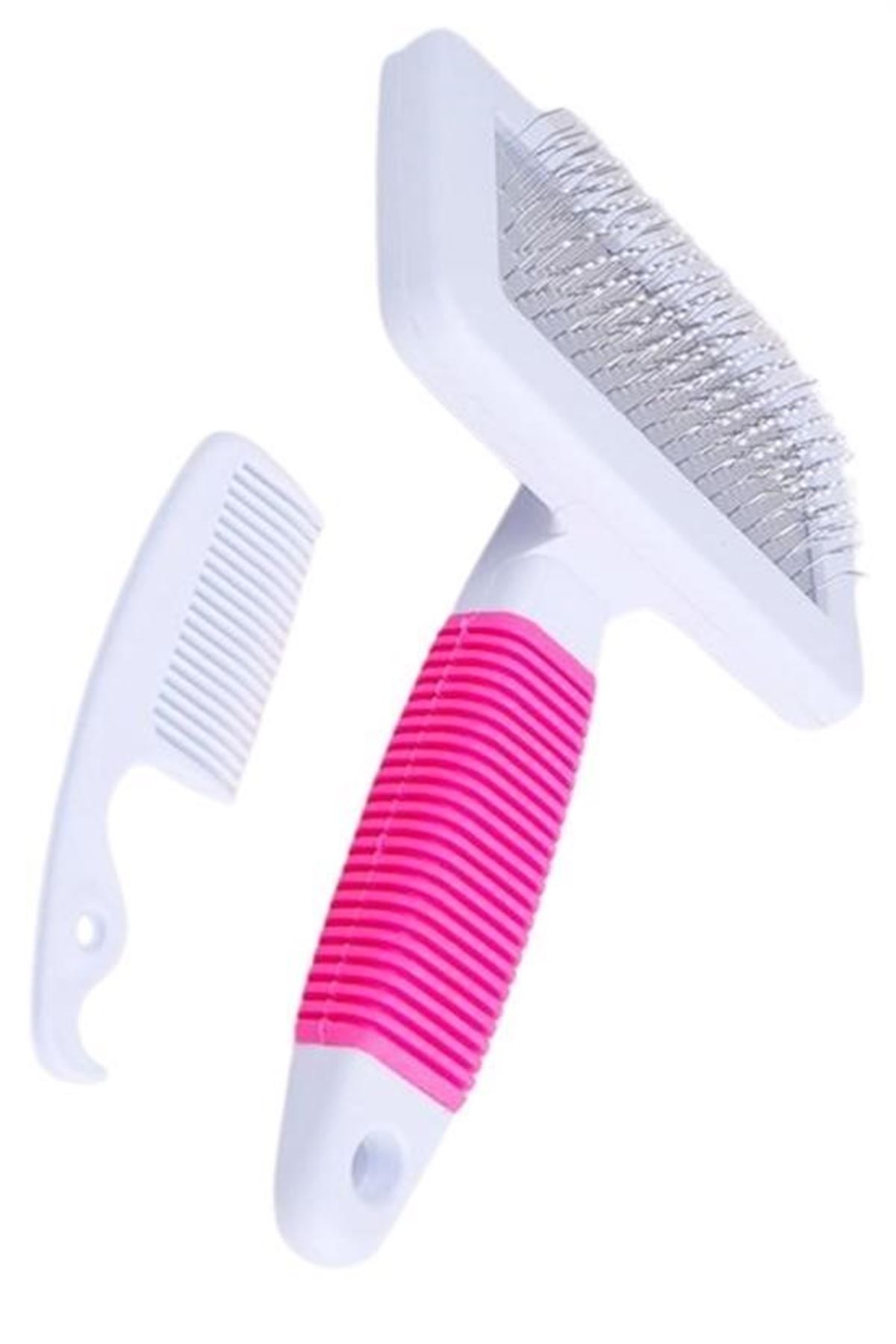 Tbl Dekor® Kedi Köpek Telli Küçük Boy Tüy Bakım Seti Evcil Hayvan Tarama Fırçası