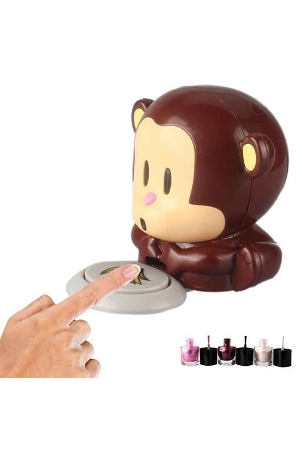 Tbl Dekor® Maymun Figürlü Hava Üfleyen Pratik  Kolay Hızlı Oje Kurutucu