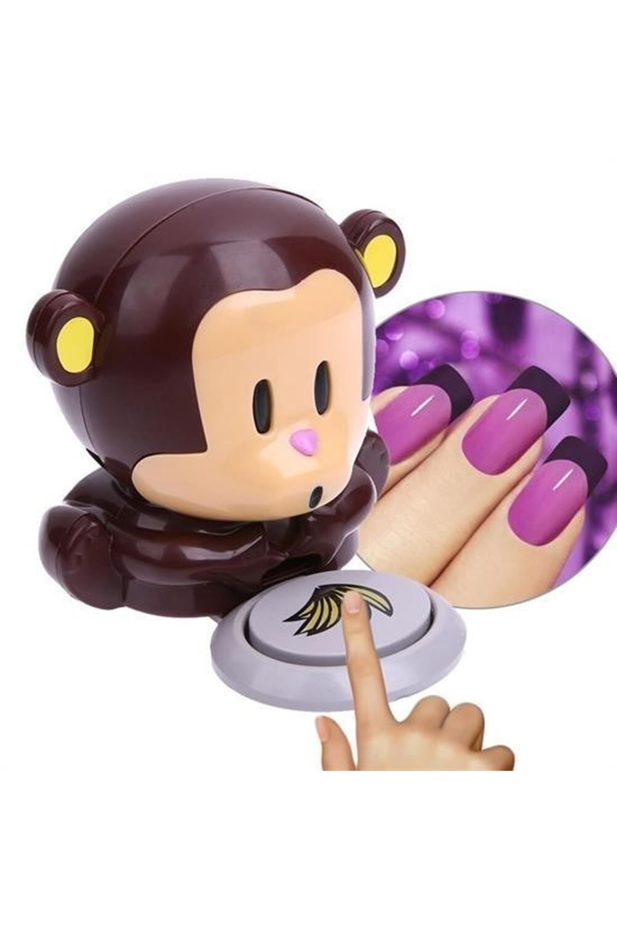 Tbl Dekor® Maymun Figürlü Hava Üfleyen Pratik  Kolay Hızlı Oje Kurutucu