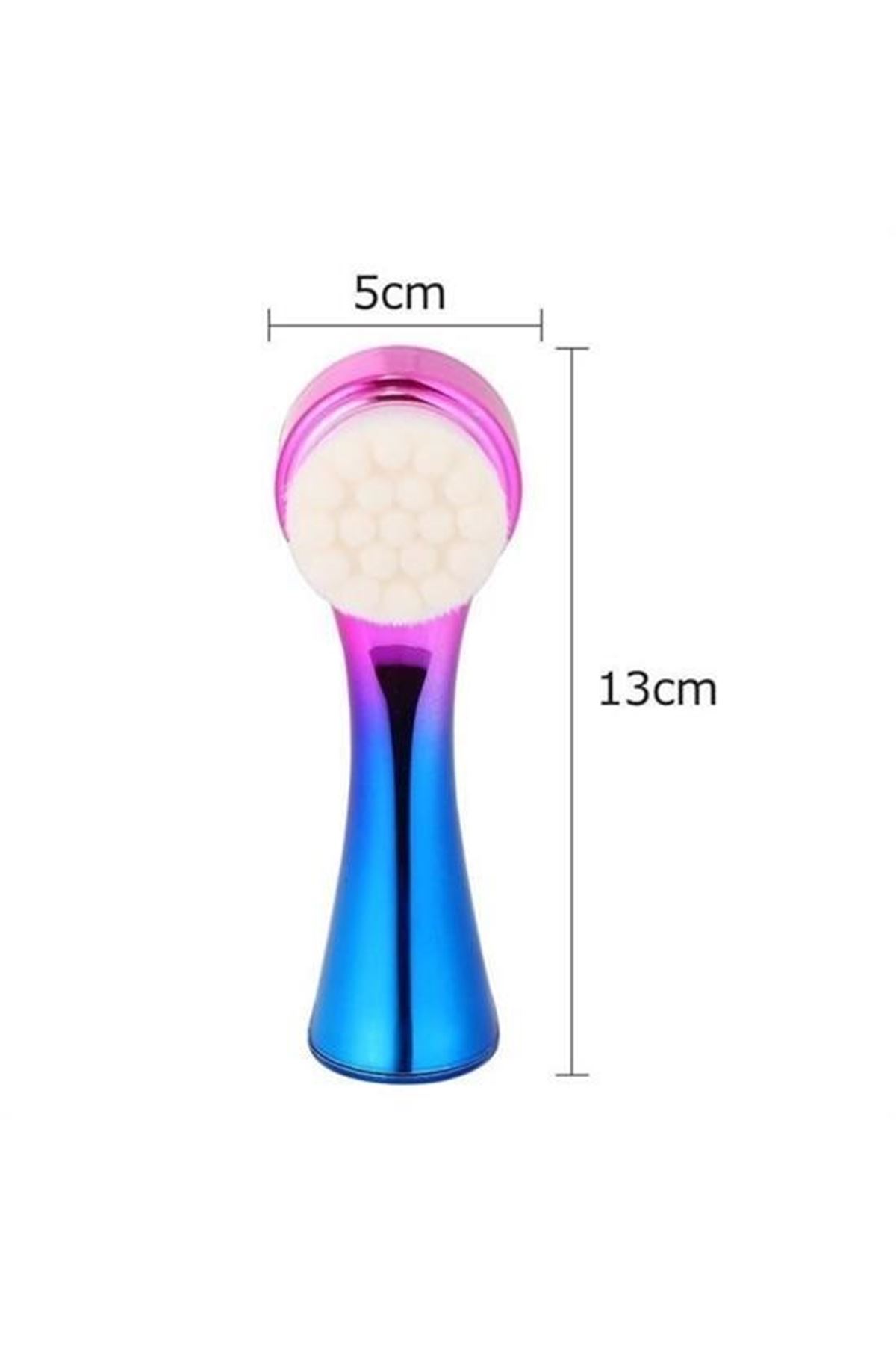 Tbl Dekor® Çift İşlevli Renkli Cilt Yüz Temizleme Fırçası Peeling Masaj Etkili Gözenek Temizleyici Alet