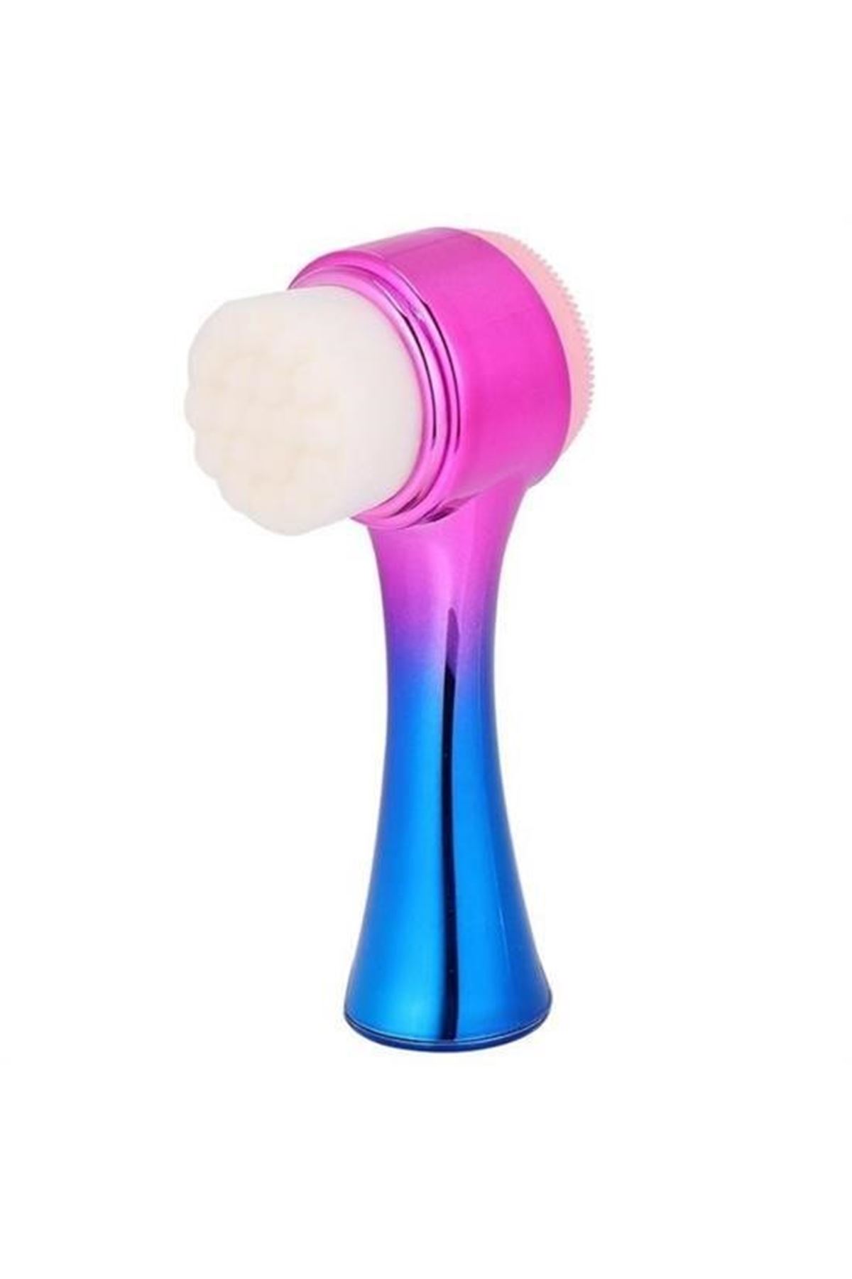 Tbl Dekor® Çift İşlevli Renkli Cilt Yüz Temizleme Fırçası Peeling Masaj Etkili Gözenek Temizleyici Alet
