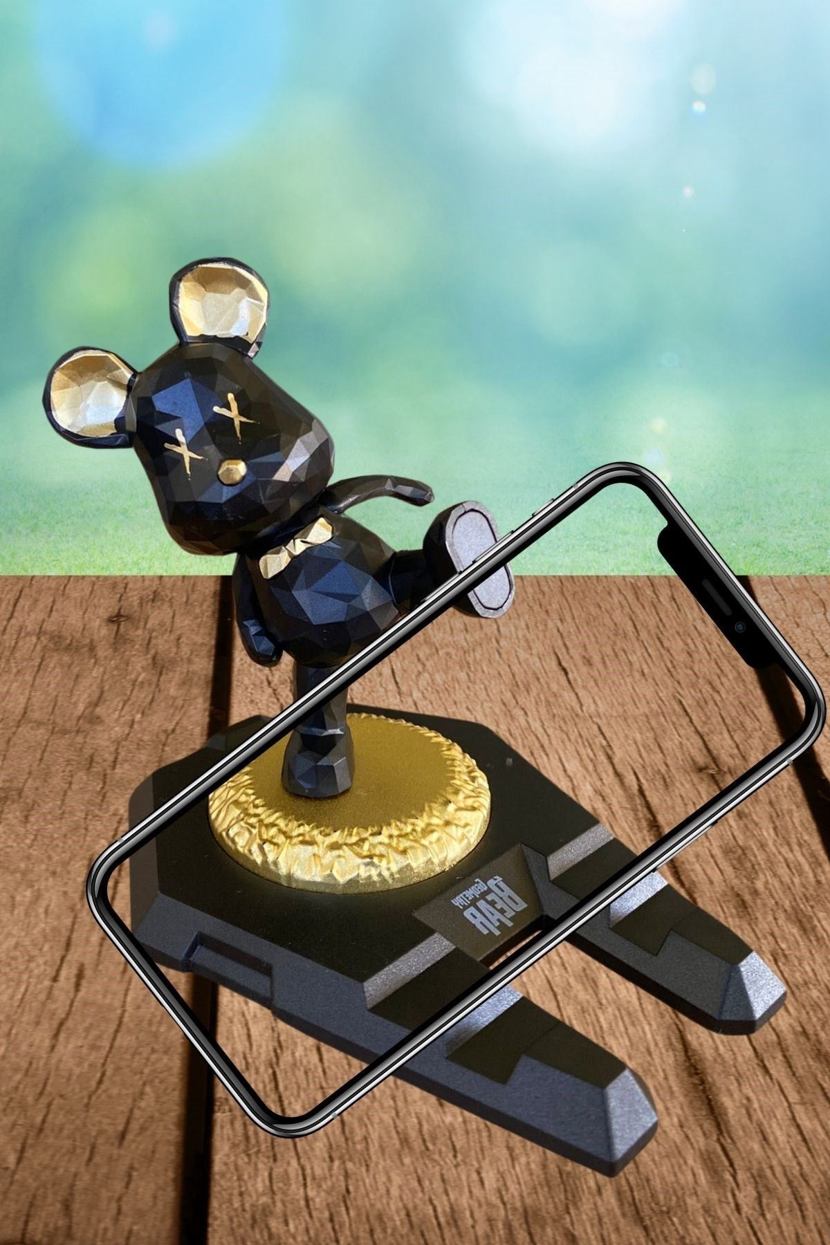 Tbl Dekor® Ayıcıklı Telefon ve Tablet Standı Masa Üstü Telefon ve Tablet Tutucu Aparatı