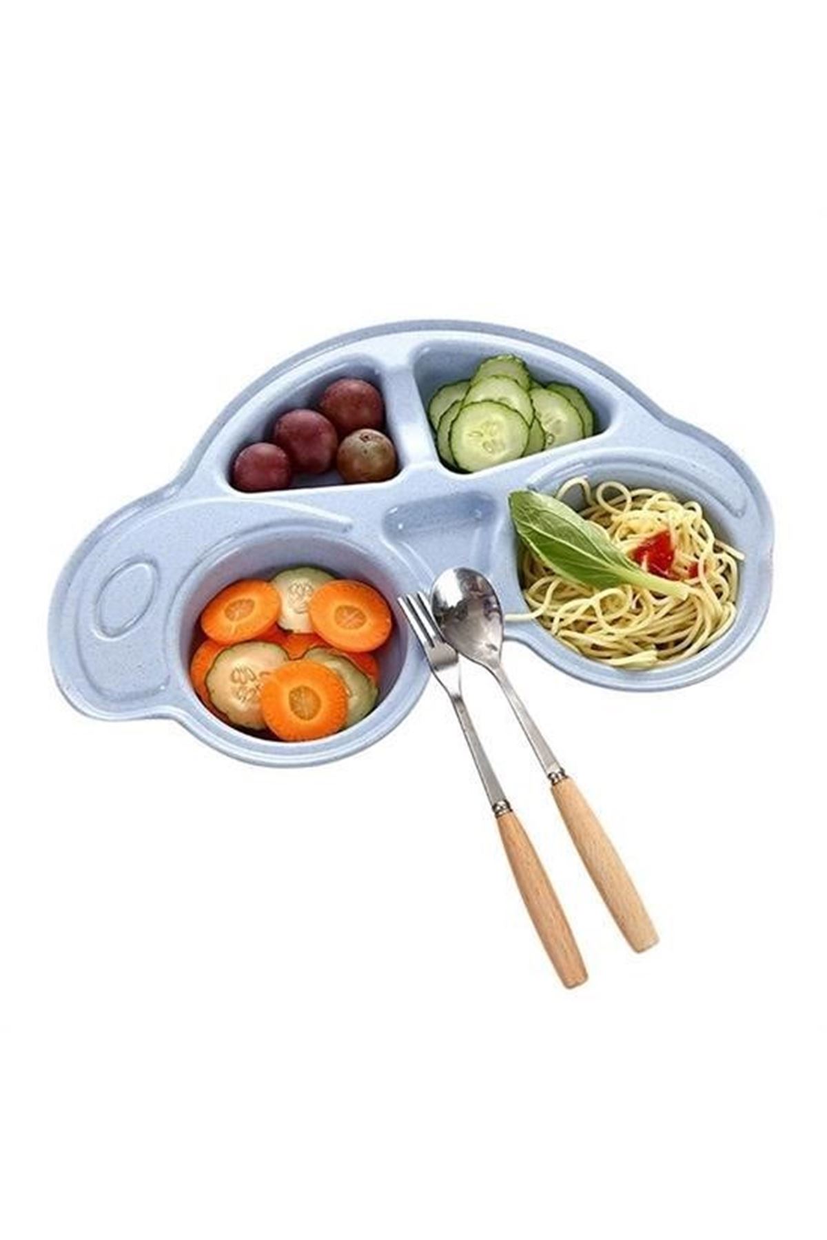 Tbl Dekor® Bebekler İçin Araba Şeklinde Sevimli Mama Tabağı Çocuk Tabldot