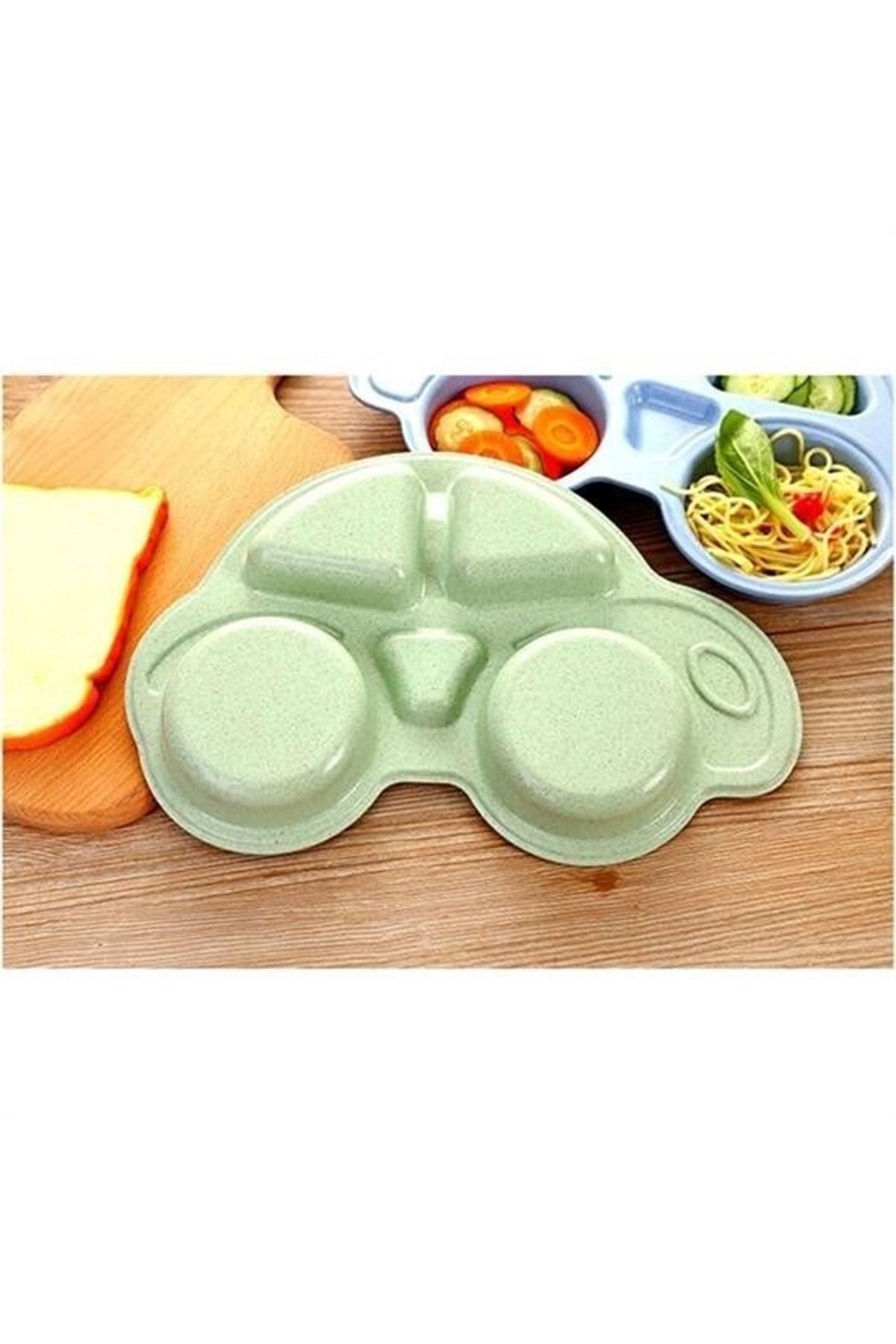 Tbl Dekor® Bebekler İçin Araba Şeklinde Sevimli Mama Tabağı Çocuk Tabldot