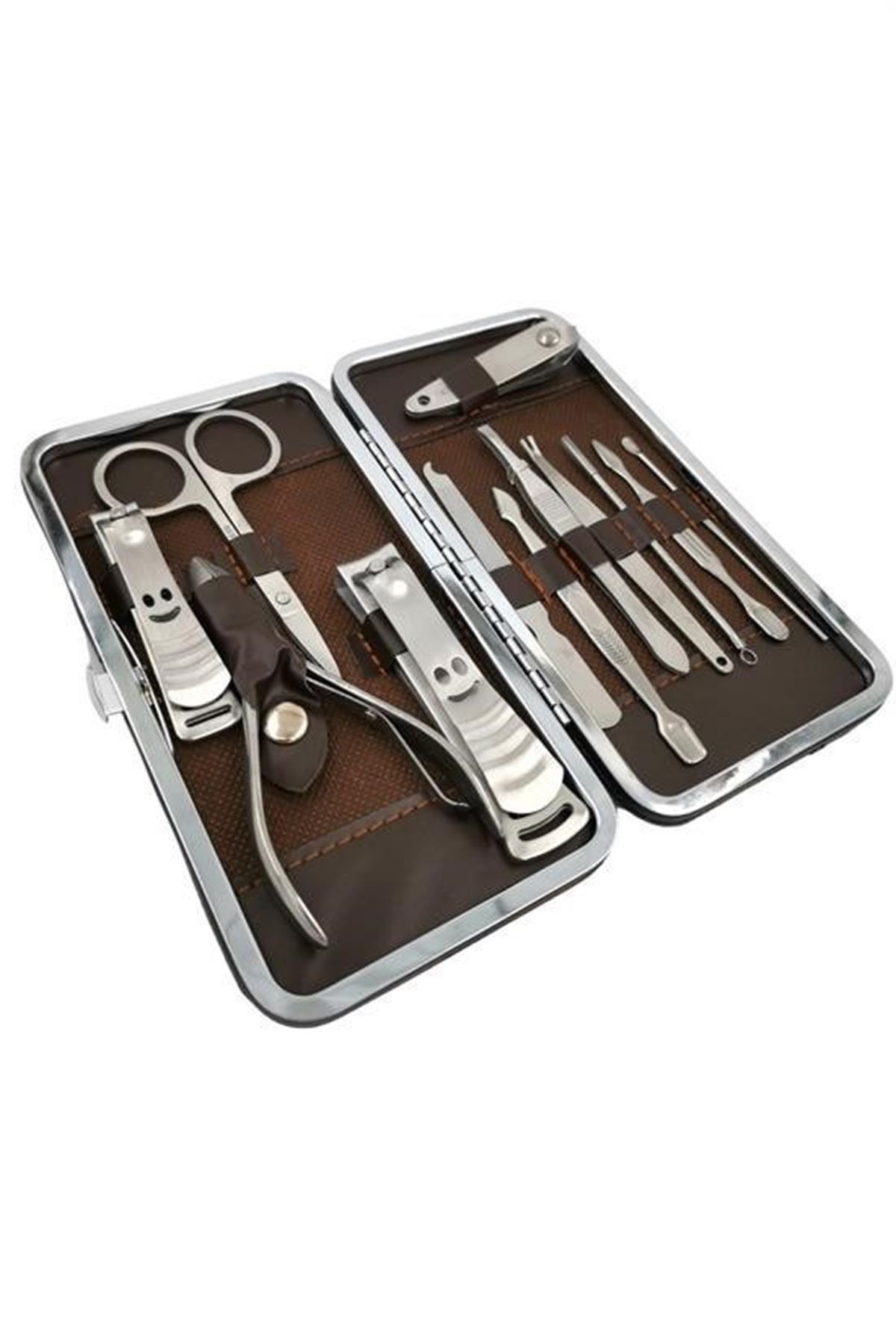 Tbl Dekor® Çantalı Manikür Pensi Profesyonel ve Manikür Pedikür Seti 13 Parça Tırnak Eti İtici Ve Cımbı