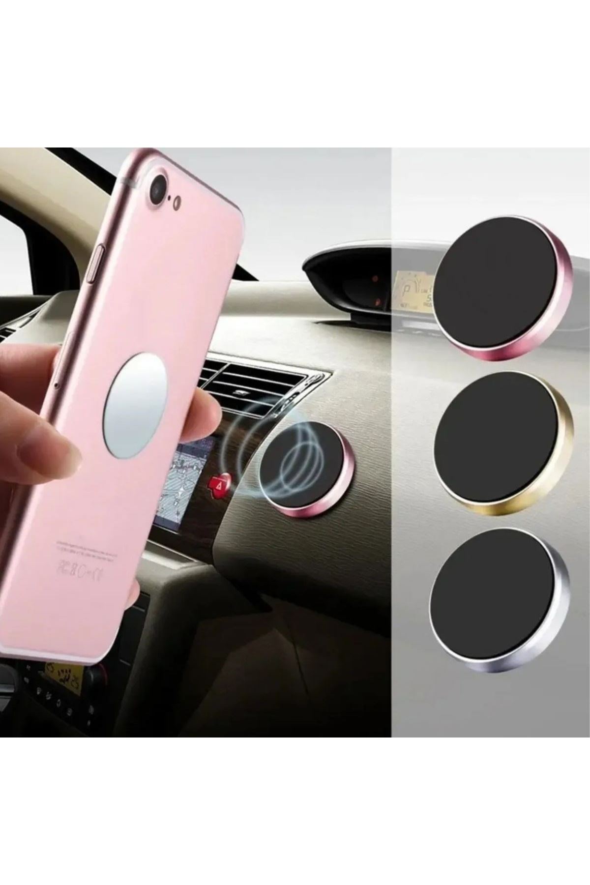 Tbl Dekor® Tüm Modellerle Uyumlu Manyetik Araç İçi Telefon Tutucu Çok Amaçlı Güçlü Mıknatıs Tutucu