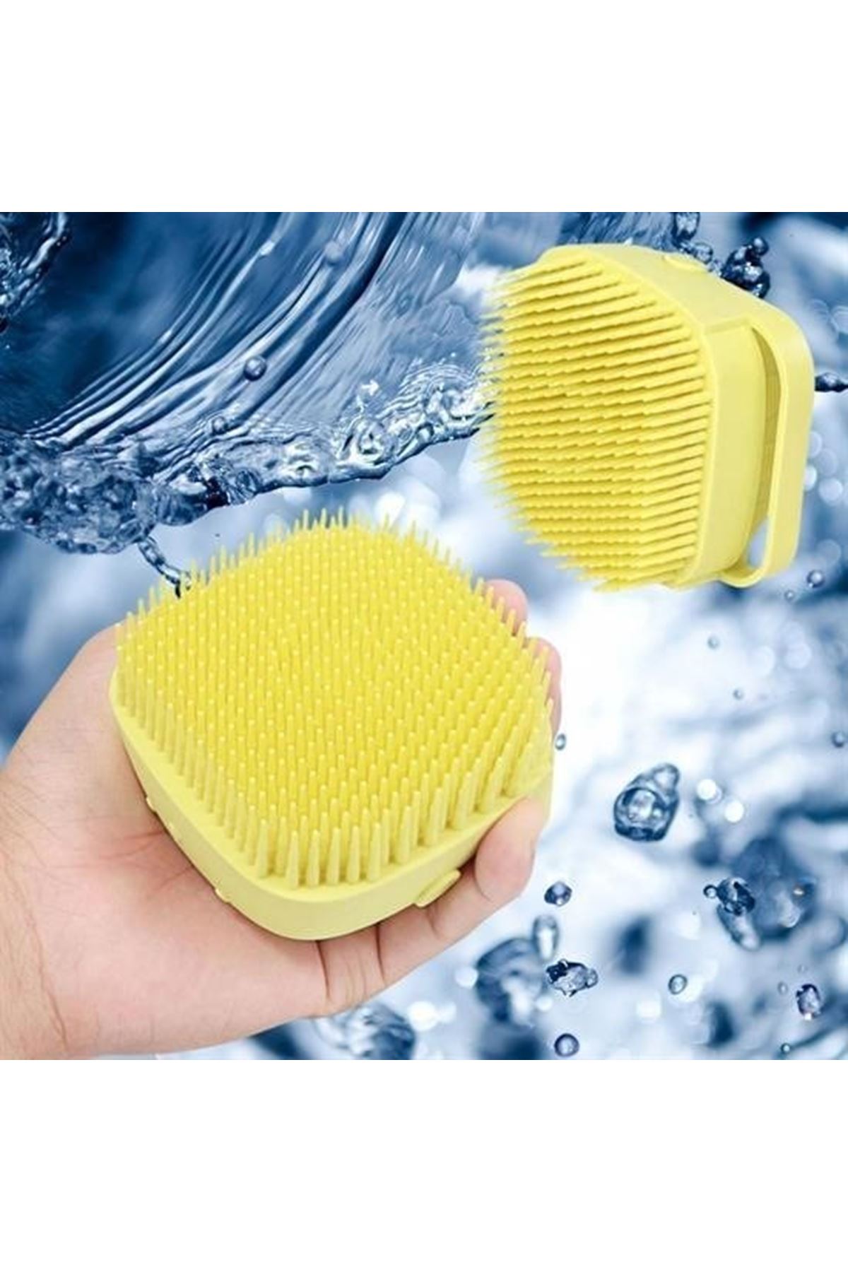 Tbl Dekor® Yumuşak Silikon Malzemeli Esnek Jel Hazneli Masaj Fonksiyonlu Etkili Banyo Duş Kese Lifi