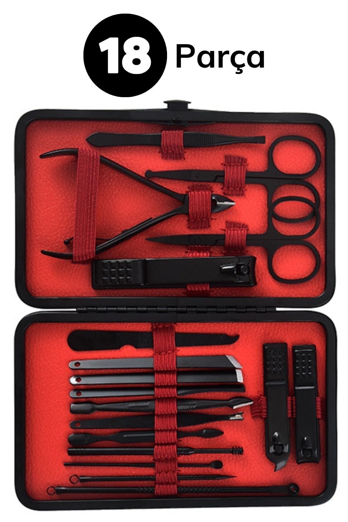 Tbl Dekor® 18 Parça Çanta Tipi Manikür Pedikür Tırnak Bakım Seti