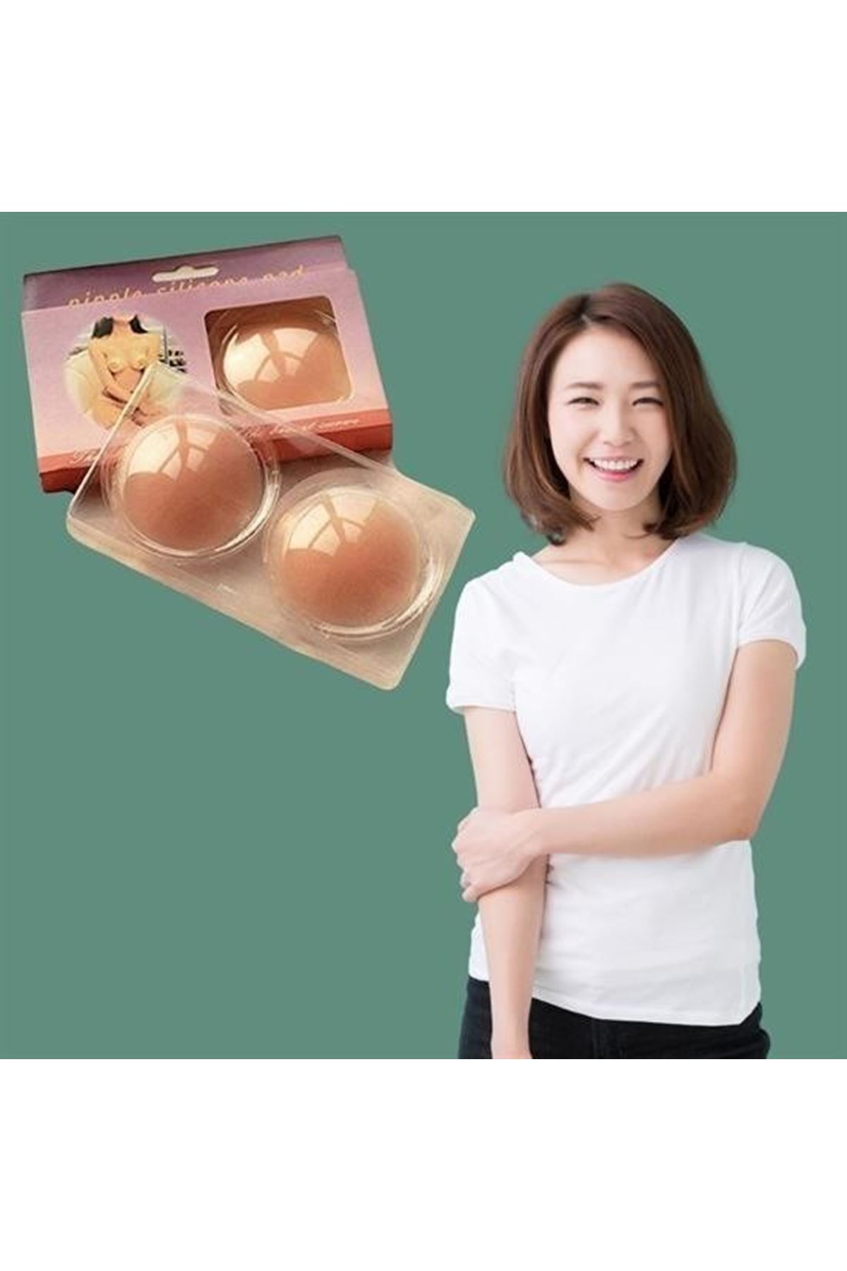 Tbl Dekor® Silikon Göğüs Ucu Kapatıcı Gizleyici Bant Aparat  Nipple Pad