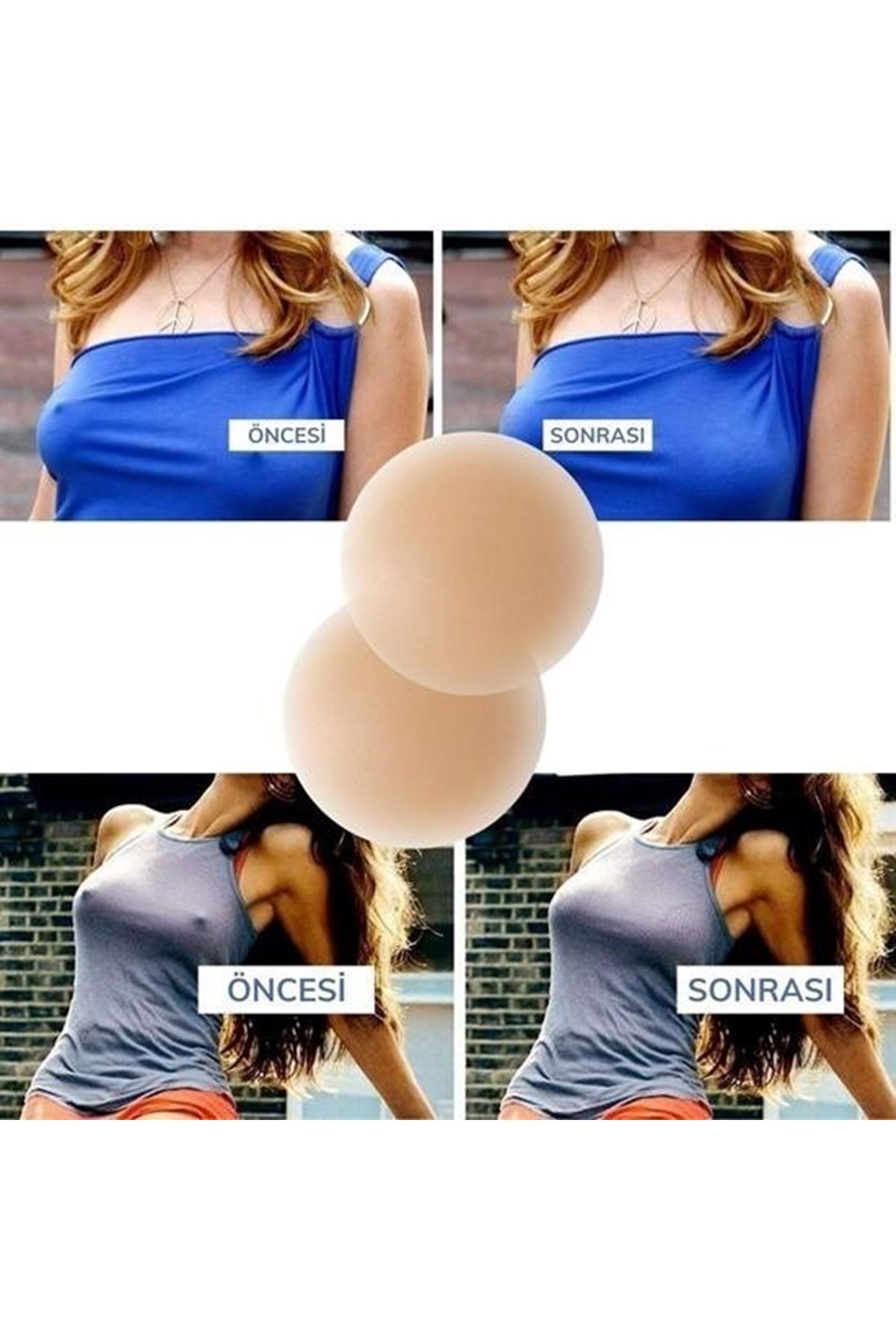 Tbl Dekor® Silikon Göğüs Ucu Kapatıcı Gizleyici Bant Aparat  Nipple Pad