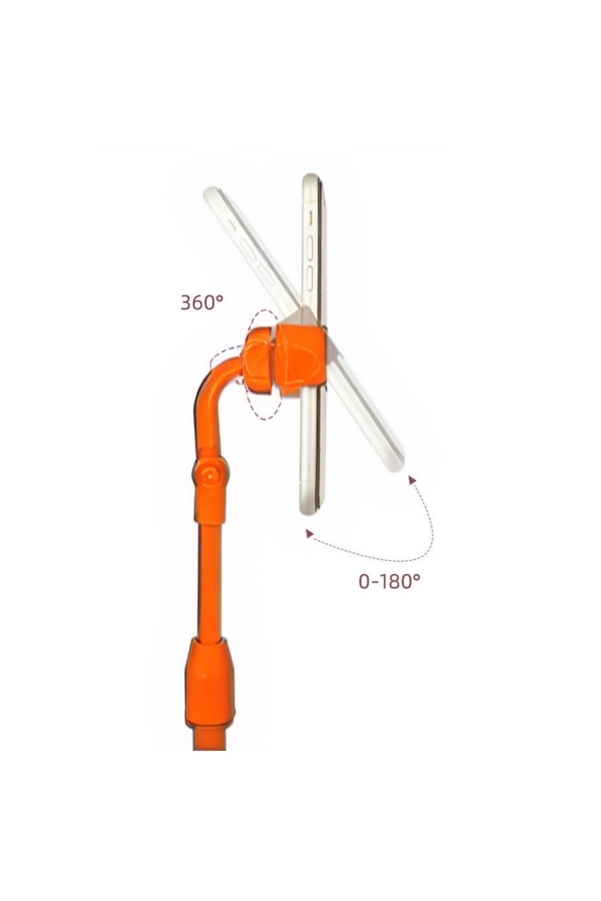 Tbl Dekor® Masa Üstü Tablet ve Telefon Tutucu Plastik Aparat Turuncu Telefon Standı