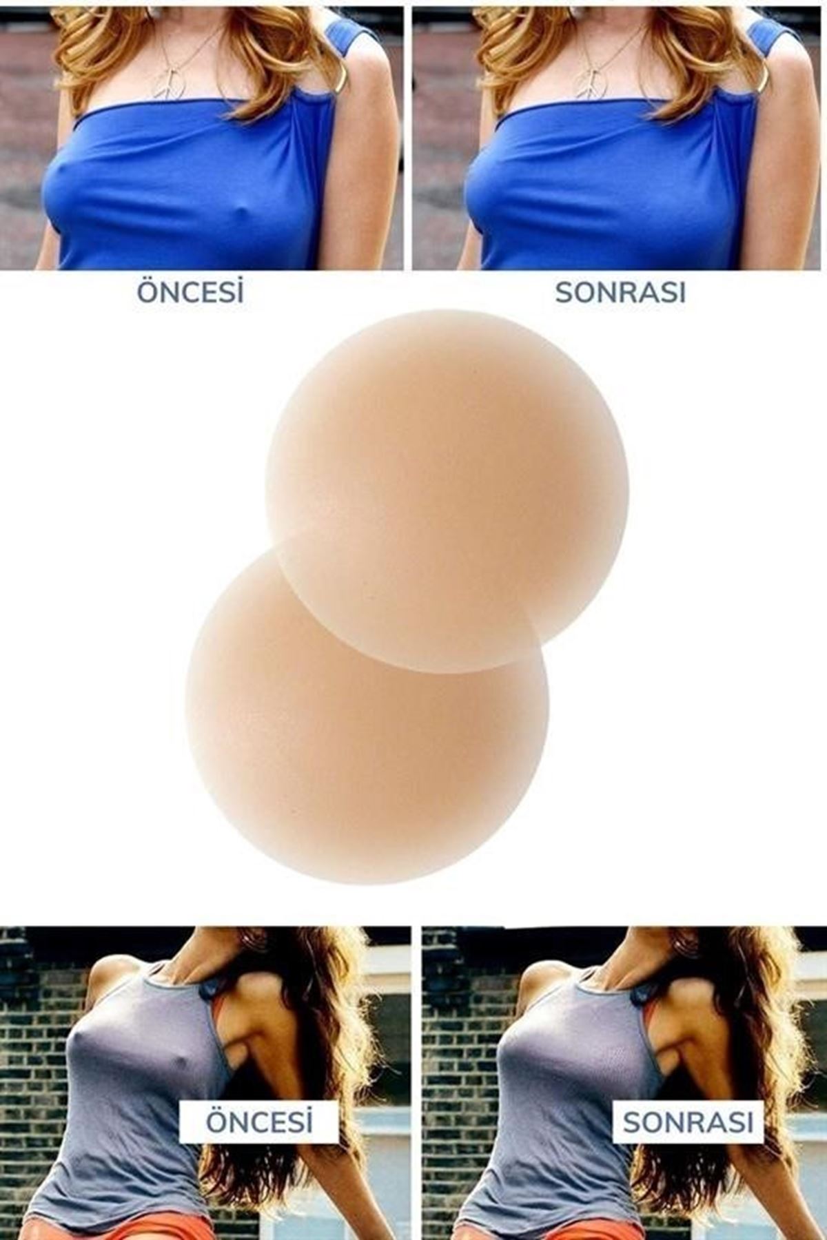 Tbl Dekor® Silikon Göğüs Ucu Kapatıcı Gizleyici Bant Aparat  Nipple Pad