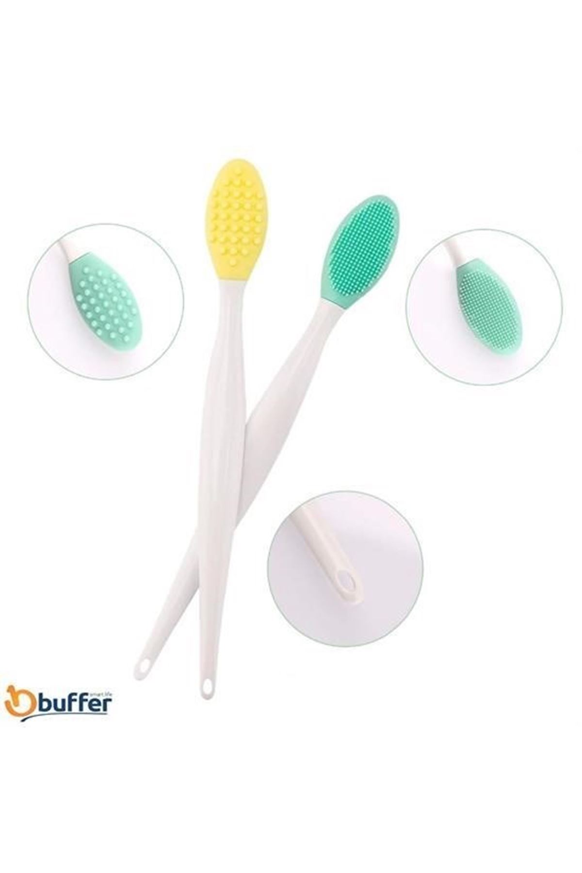 Tbl Dekor® 2 Adet Dudak Fırçası Peeling Etkili Gözenek  Siyah Nokta Temizleyici Akne Giderici Çift Yönl