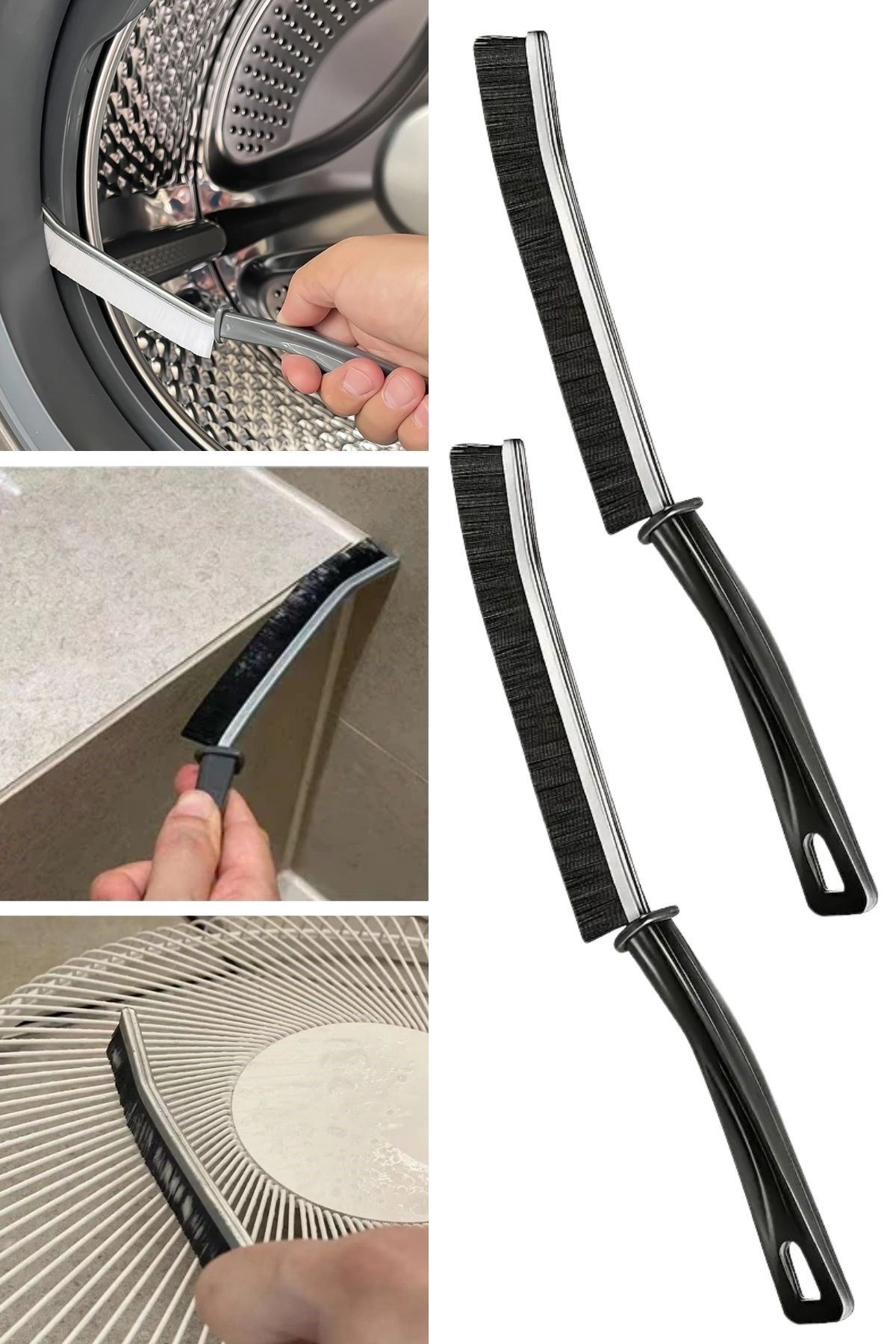 Tbl Dekor® 2li Çok Amaçlı Multi Ince Temizlik Fırçası Derz Arası Banyo Mutfak Lavabo Detay Temizleme Fırçası