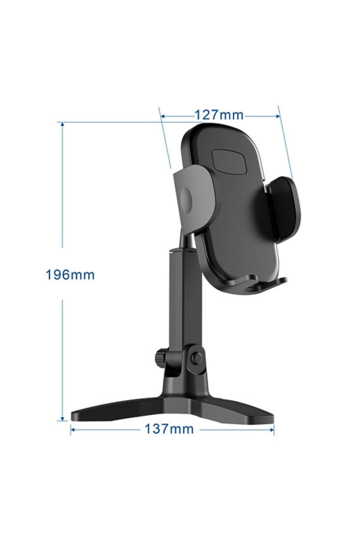 Tbl Dekor® Masaüstü Telefon Standı 360 Derece Dönebilen Başlıklı Ayaklı Telefon Tripodu