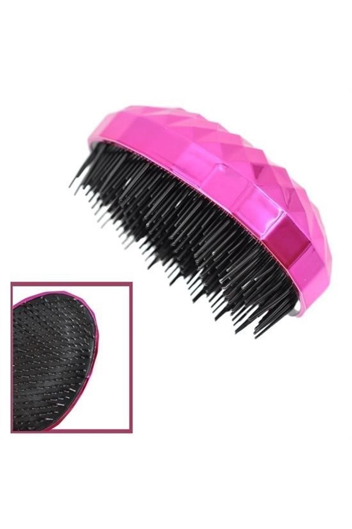 Tbl Dekor® Neon Pembe Düzleştirici Tarak Geniş AralıklıHer Saç Tipine Uygun Fırçalı Saç Düzleştirici