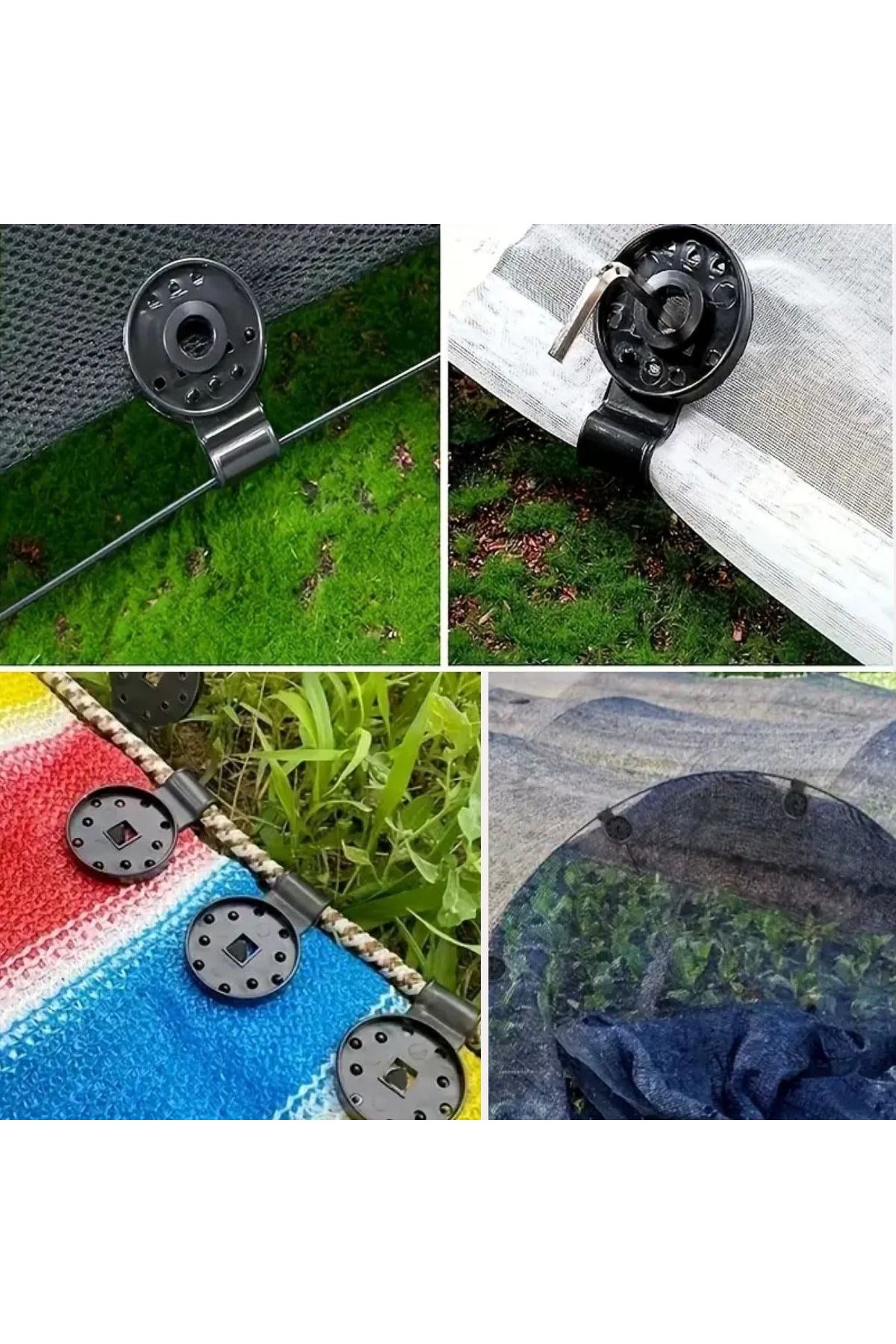 Tbl Dekor® 10 Adet Güneşlik Filesi Sabitleme Klipsleri, Gölgelik Bezi ve Brandalar İçin Dayanıklı Plastik Kelepçe Kancaları