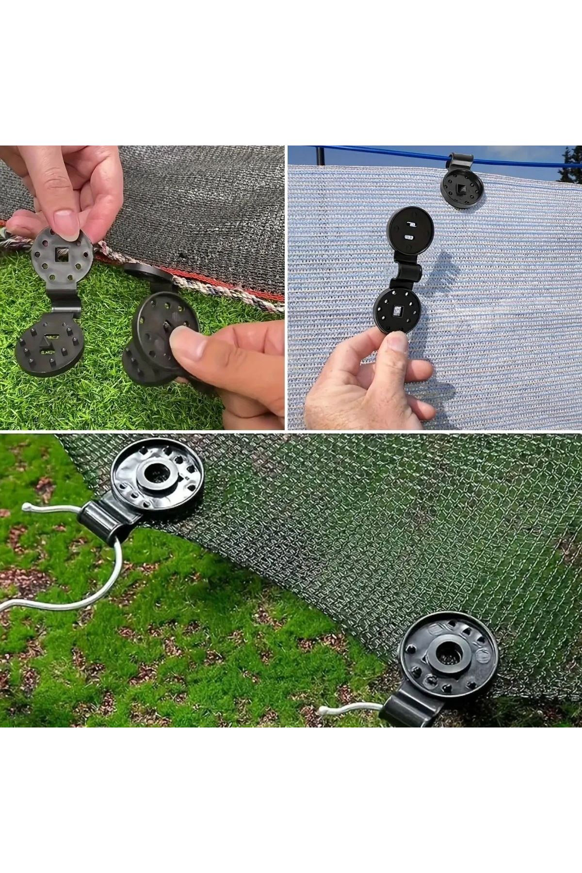 Tbl Dekor® 10 Adet Güneşlik Filesi Sabitleme Klipsleri, Gölgelik Bezi ve Brandalar İçin Dayanıklı Plastik Kelepçe Kancaları