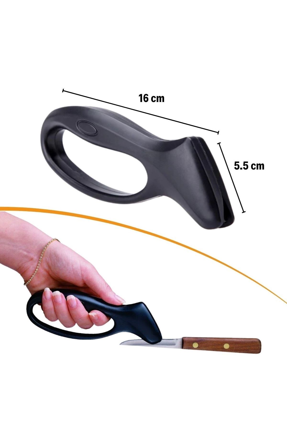 Tbl Dekor® Kolay Tutuş Saplı Paslanmaz Çelik Manuel Bıçak Bileme Aleti