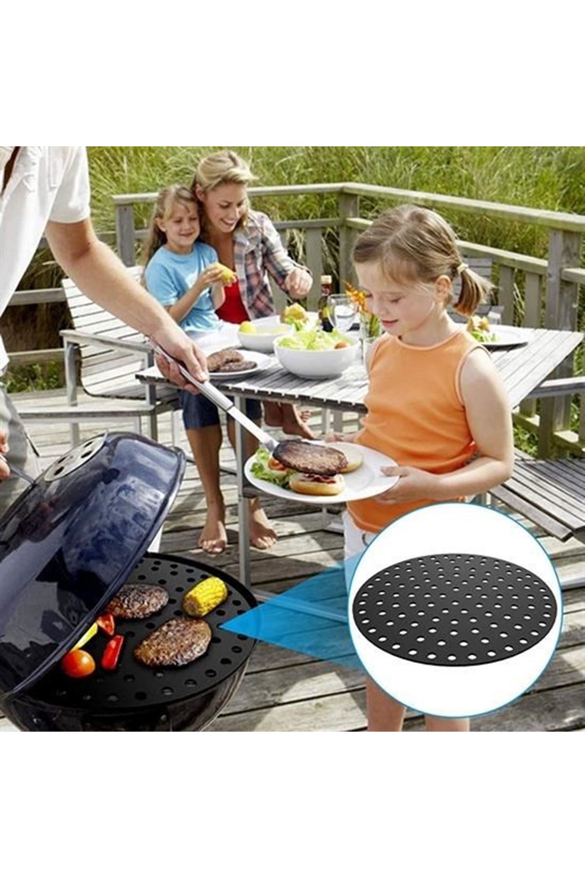 Tbl Dekor® Renkli Isıya Dayanıklı Yıkanılabilir Silikon Fırın Ve Airfryer Yuvarlak Pişirme Matı 23 Cm