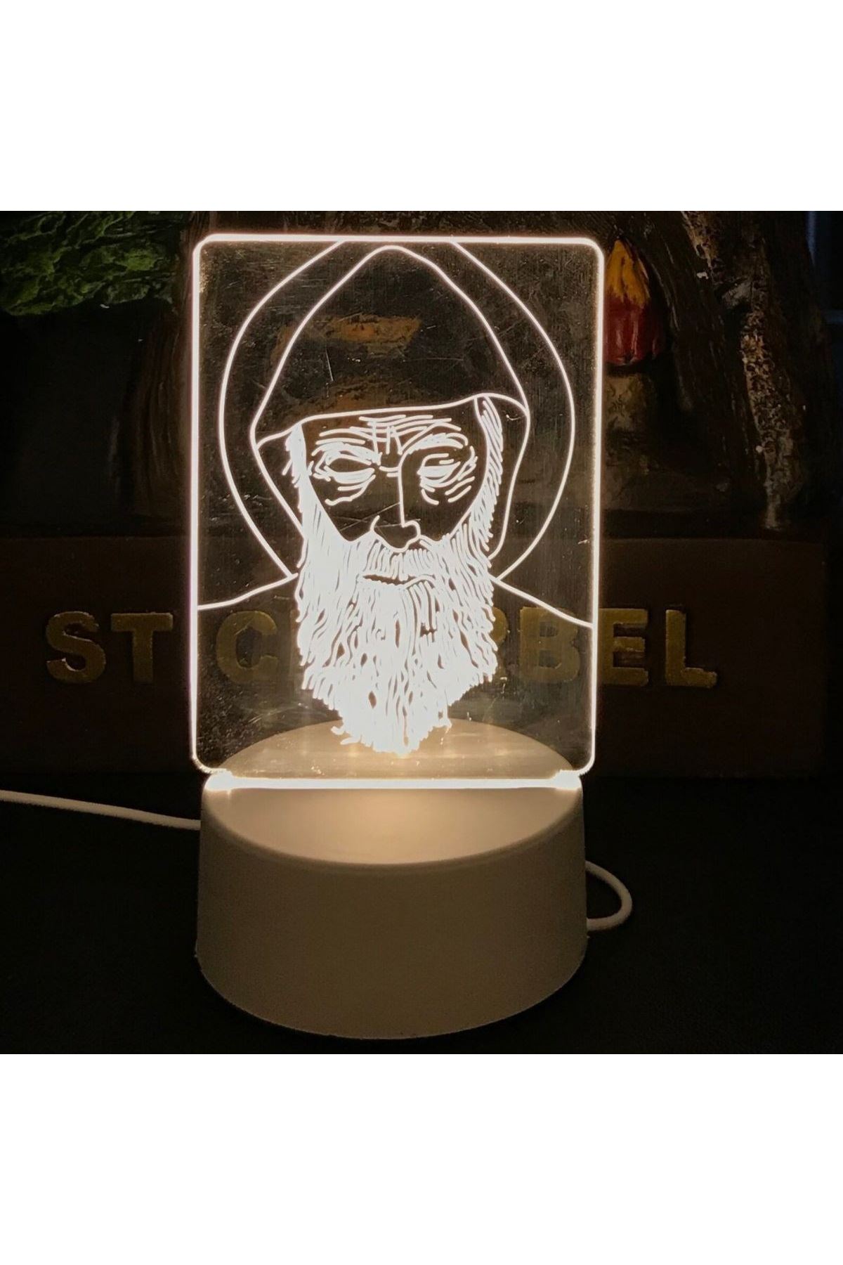 Tbl Dekor® USB Kablolu Işıklı Kendiliğinden Beyaz Kalemli-Silgili Kreatif 3D Görselleştirme LED Lambası