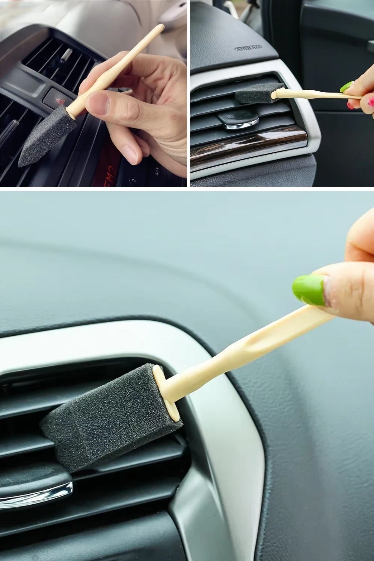 Tbl Dekor® 5'li Araba Havalandırma Temizleme Fırçaları Klima Çıkışları,Toz Alma&Otomobil İçi Detaylı Mini Temizlik Aparatları