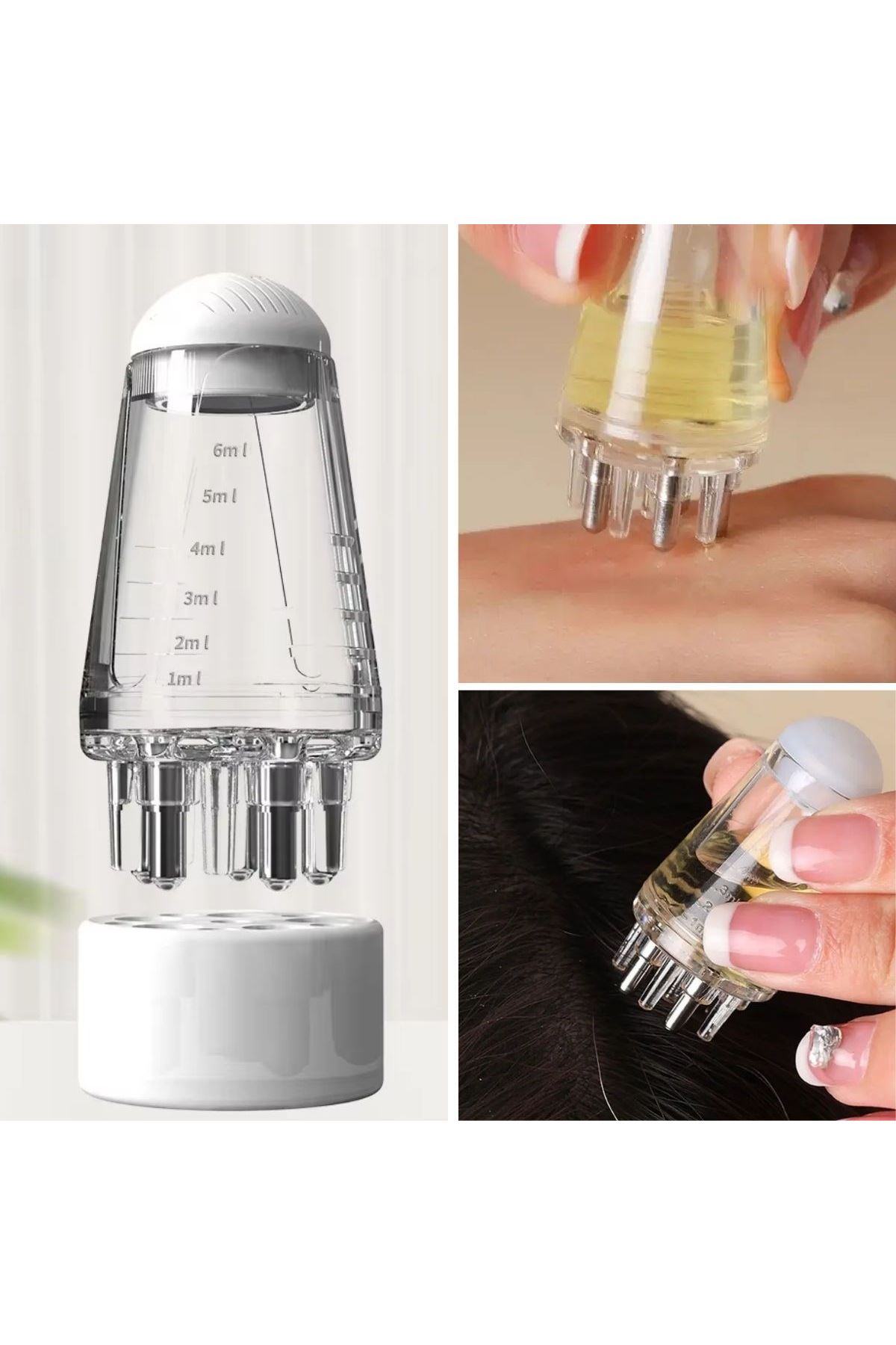 Tbl Dekor® Mini Saç Derisi ve Cilt Bakım Serum Aplikatörü Saç Serum Şişesi